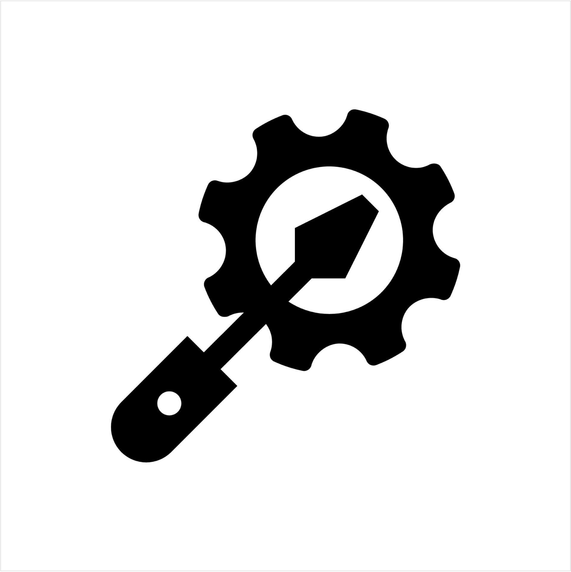 kit d'outils d'engrenage et icône et logo vectoriels de paramètres vecteur