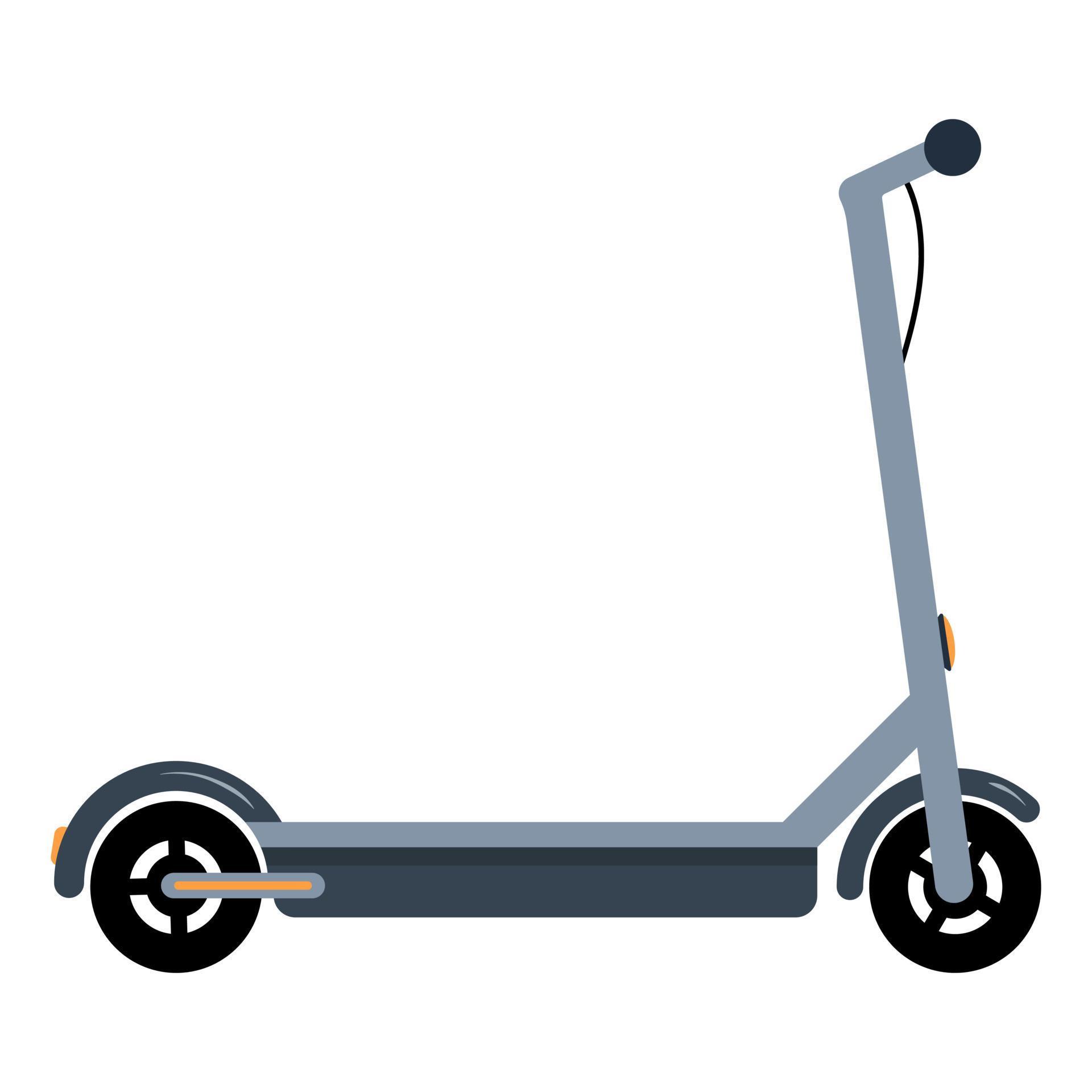 scooter électrique sur fond blanc isolé. transport pour la marche et la livraison. illustration de style plat. vecteur