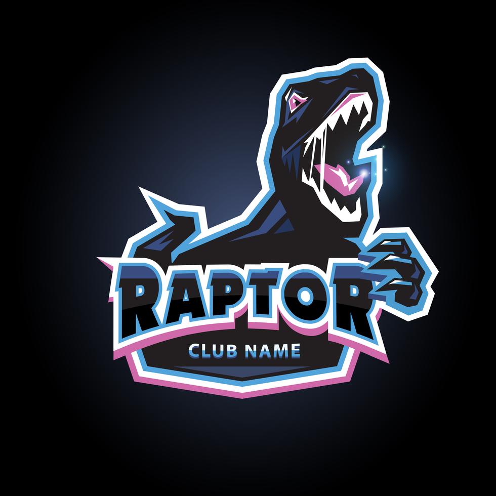 Logo de l&#39;emblème du raptor vecteur