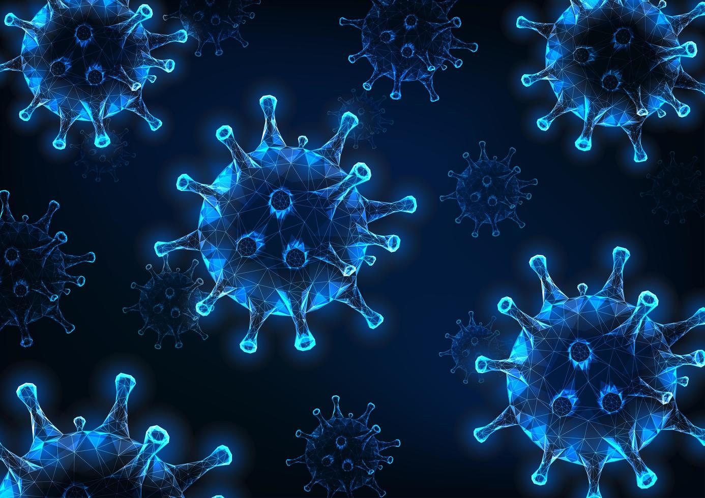 Fond polygonal de cellules de virus vecteur
