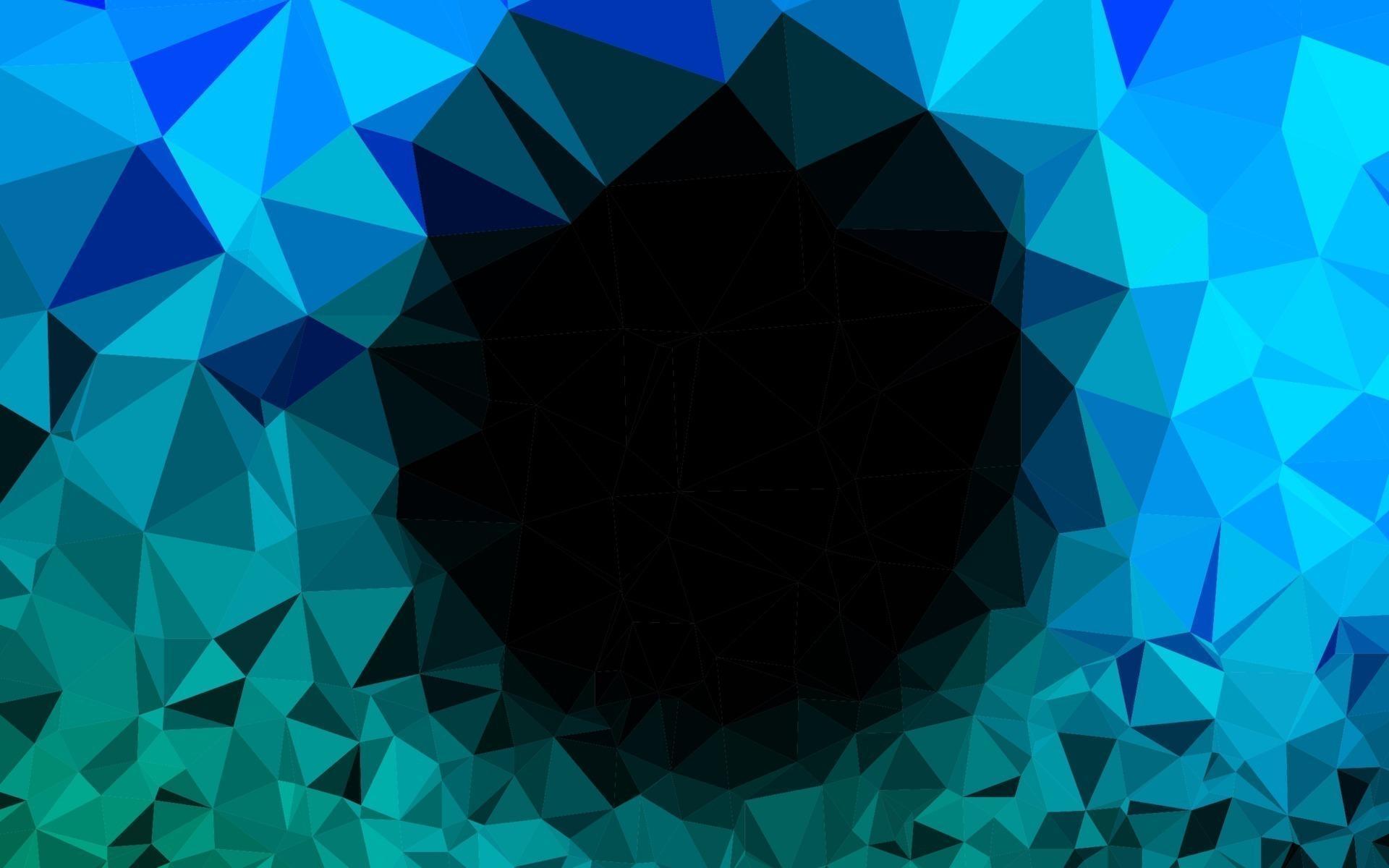 modèle de mosaïque triangle vecteur bleu clair, vert.