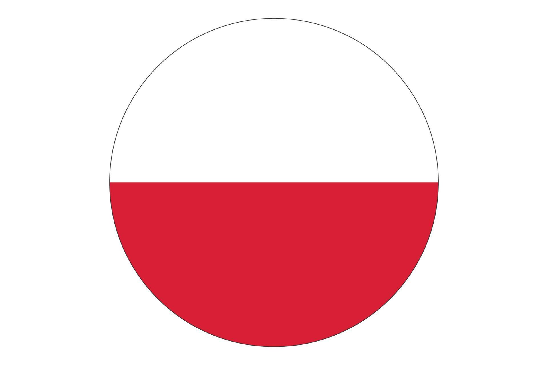 icône de vecteur de drapeau polonais rond isolé sur fond blanc. le drapeau  de la pologne dans un cercle. 5720233 Art vectoriel chez Vecteezy