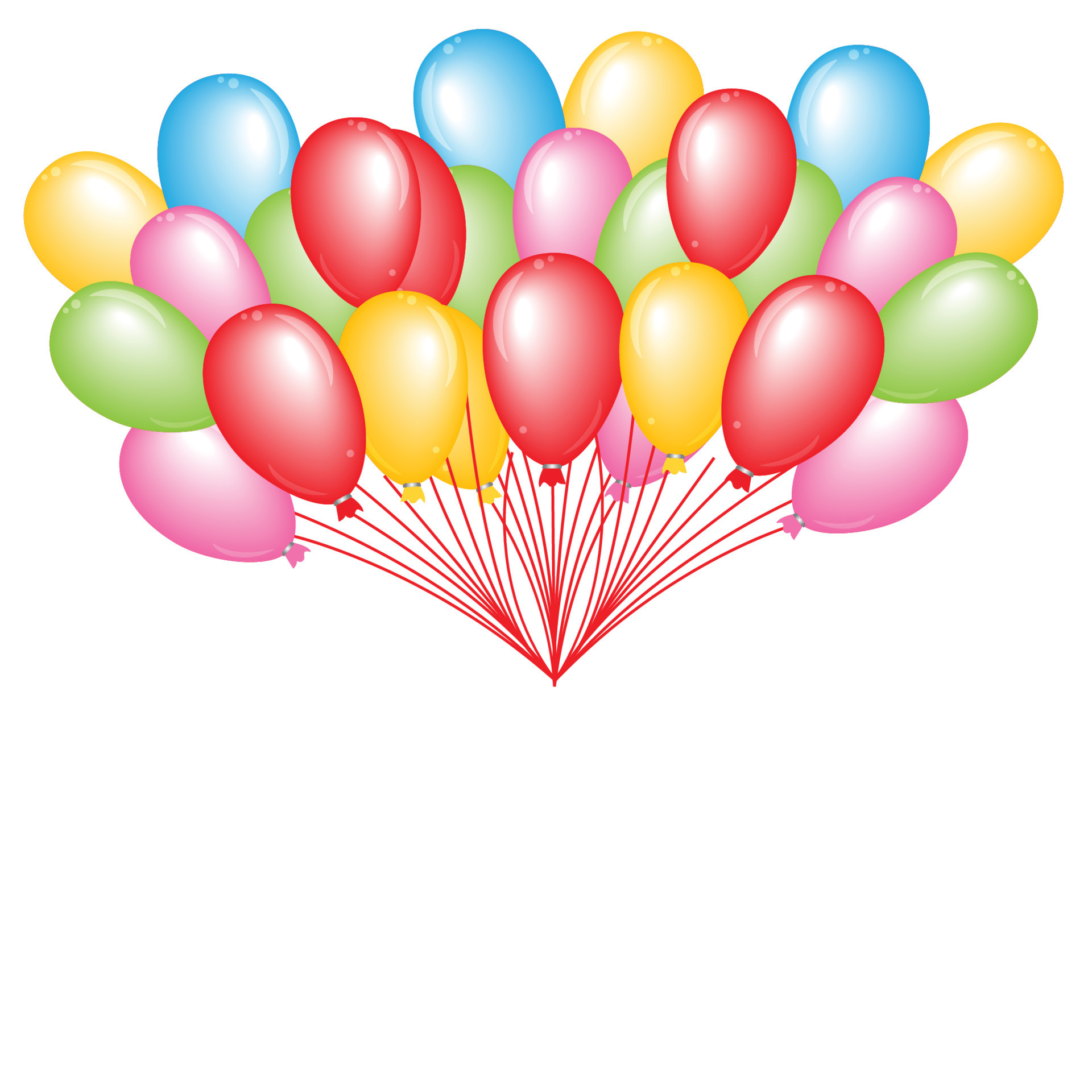 ballons colorés clip art illustration vectorielle pour les décorations de  conception. illustration de thème de fête ou d'anniversaire. 16670210 Art  vectoriel chez Vecteezy