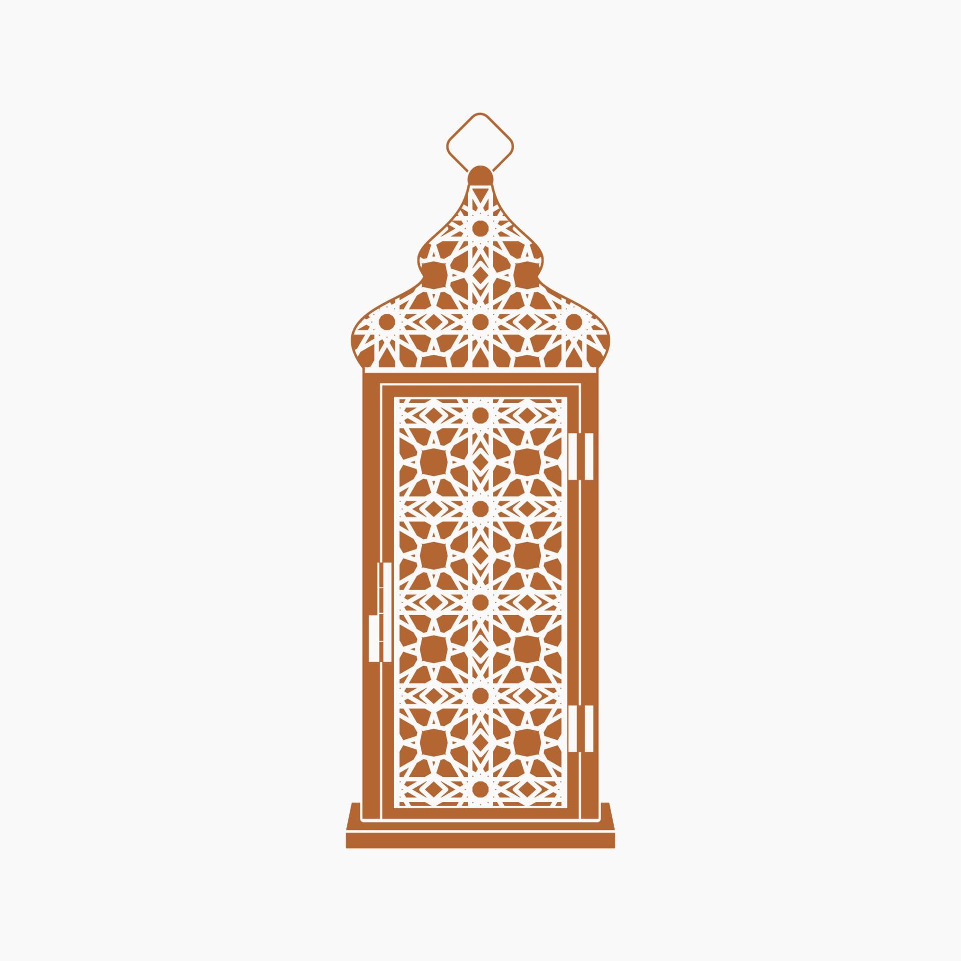 lampe de ramadan dans un style arabe. conception d'illustration de