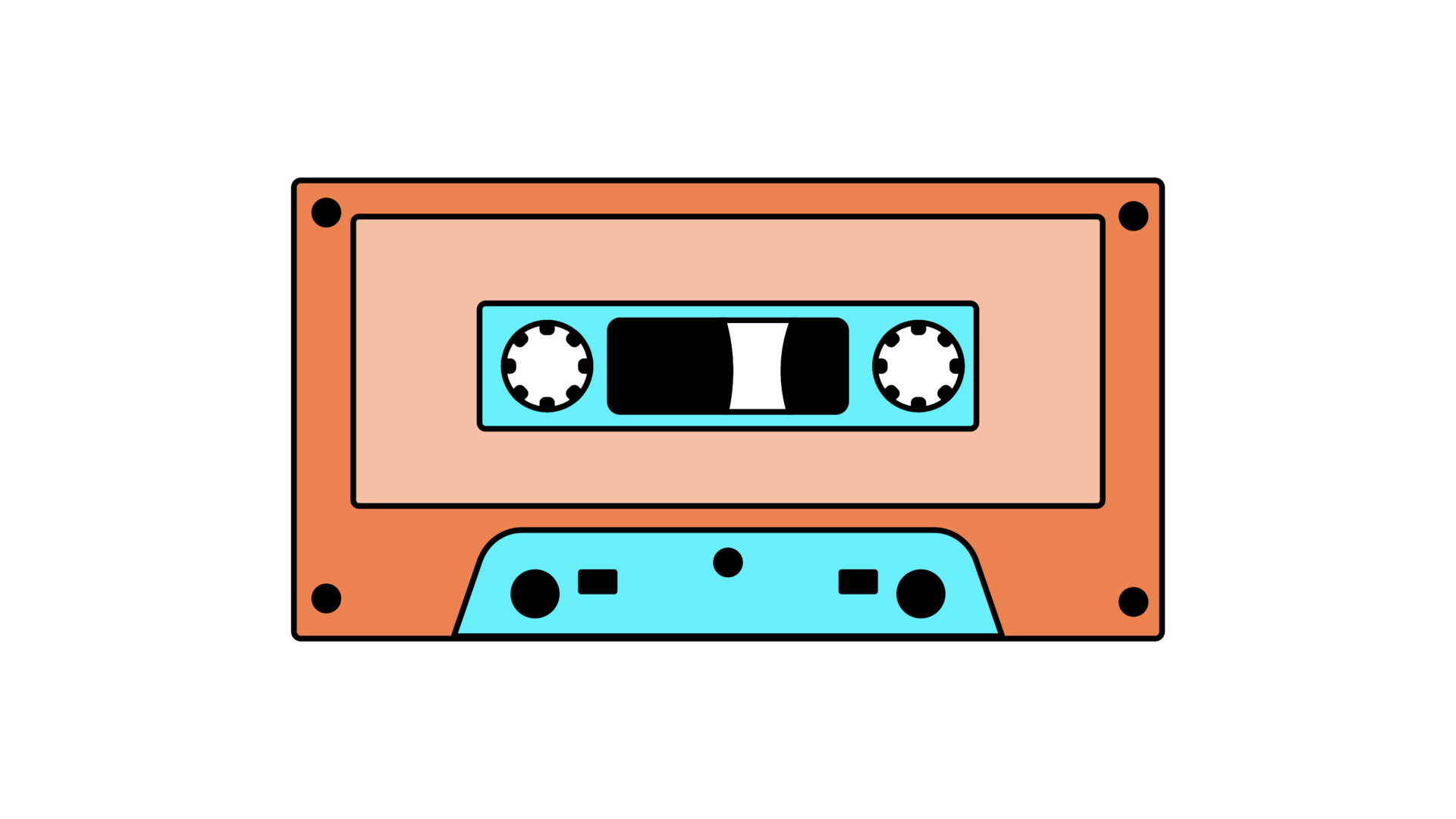 ancienne cassette audio de musique vintage rétro pour magnétophone avec  bande magnétique des années 70, 80, 90. belle icône orange. illustration  vectorielle 13742274 Art vectoriel chez Vecteezy