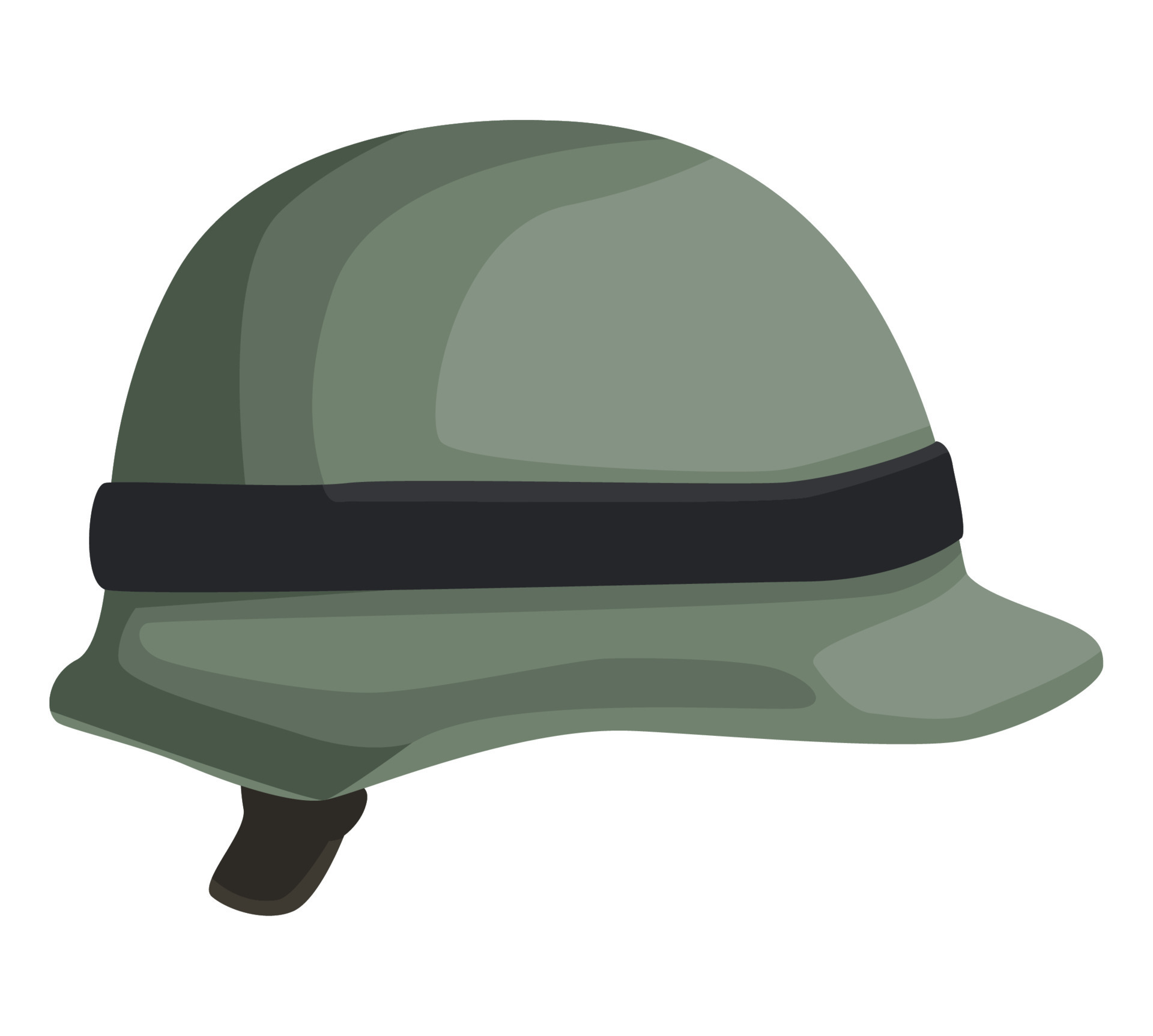 Casque Militaire Camouflage Vert Vecteurs libres de droits et plus