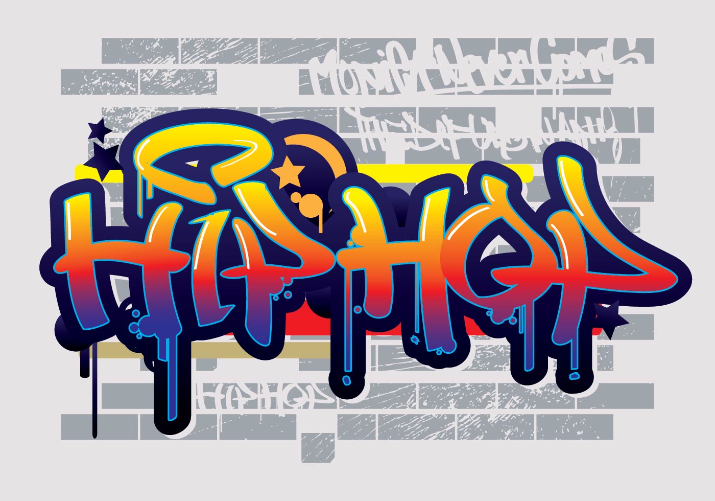 Hip Hop Graffiti Text Vector 149785 - Telecharger Vectoriel Gratuit, Clipart Graphique, Vecteur Dessins et Pictogramme Gratuit