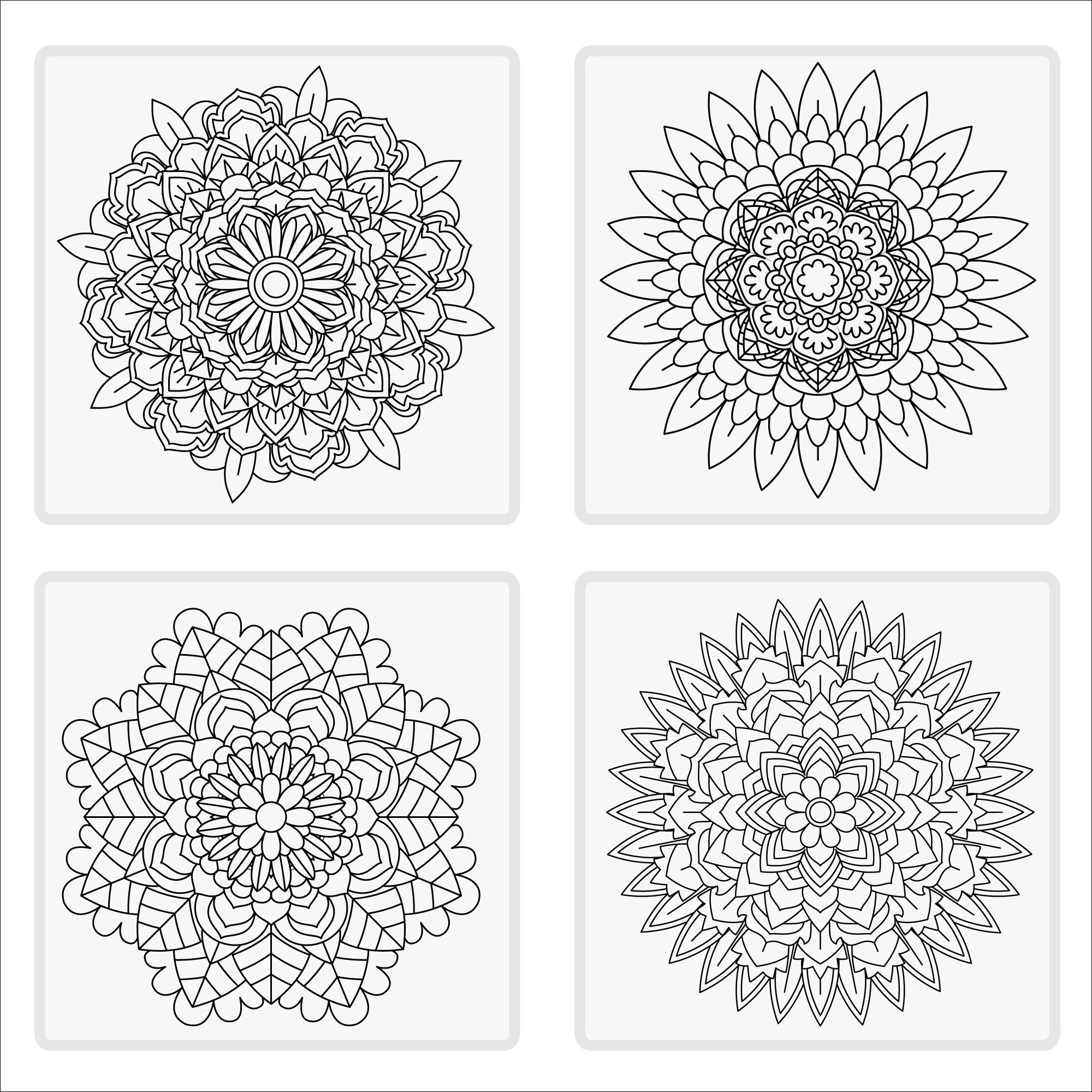 Coloriage Difficile Mandala Fleur pour Adulte dessin gratuit à