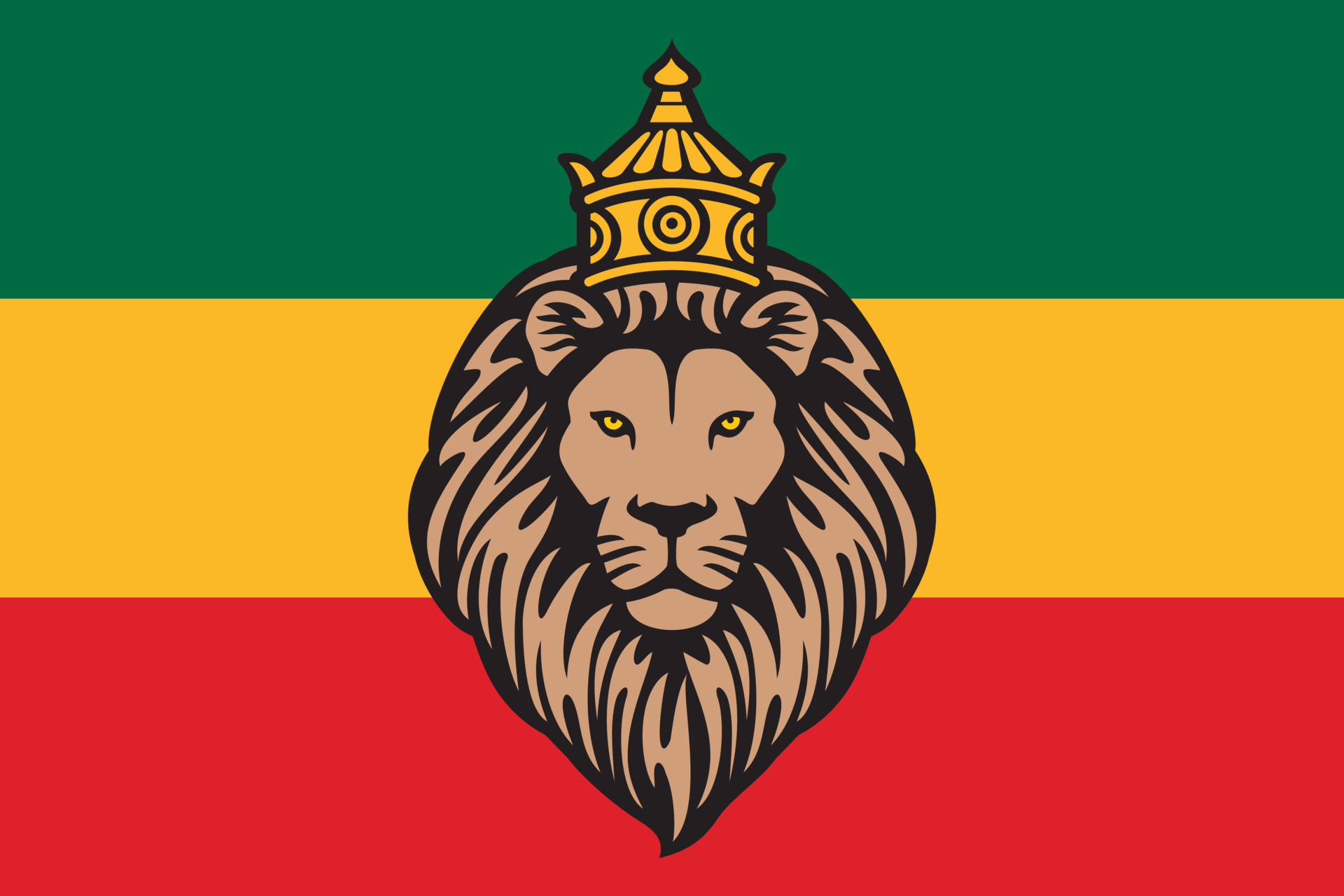 drapeau rastafari avec le lion de judah - fond reggae 15634835 Art  vectoriel chez Vecteezy