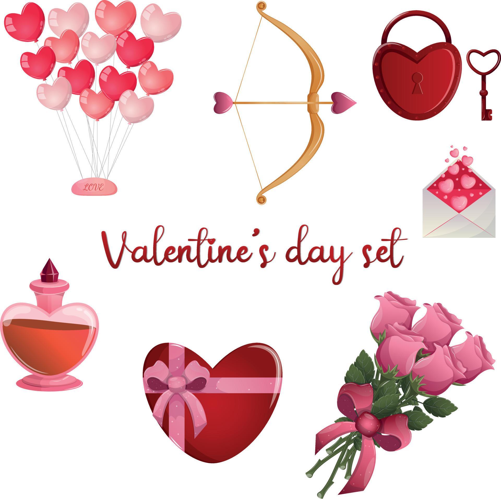 Autocollant En Forme De Coeur, Ensemble De Vecteurs De Clipart Mignon  Pastel Valentine