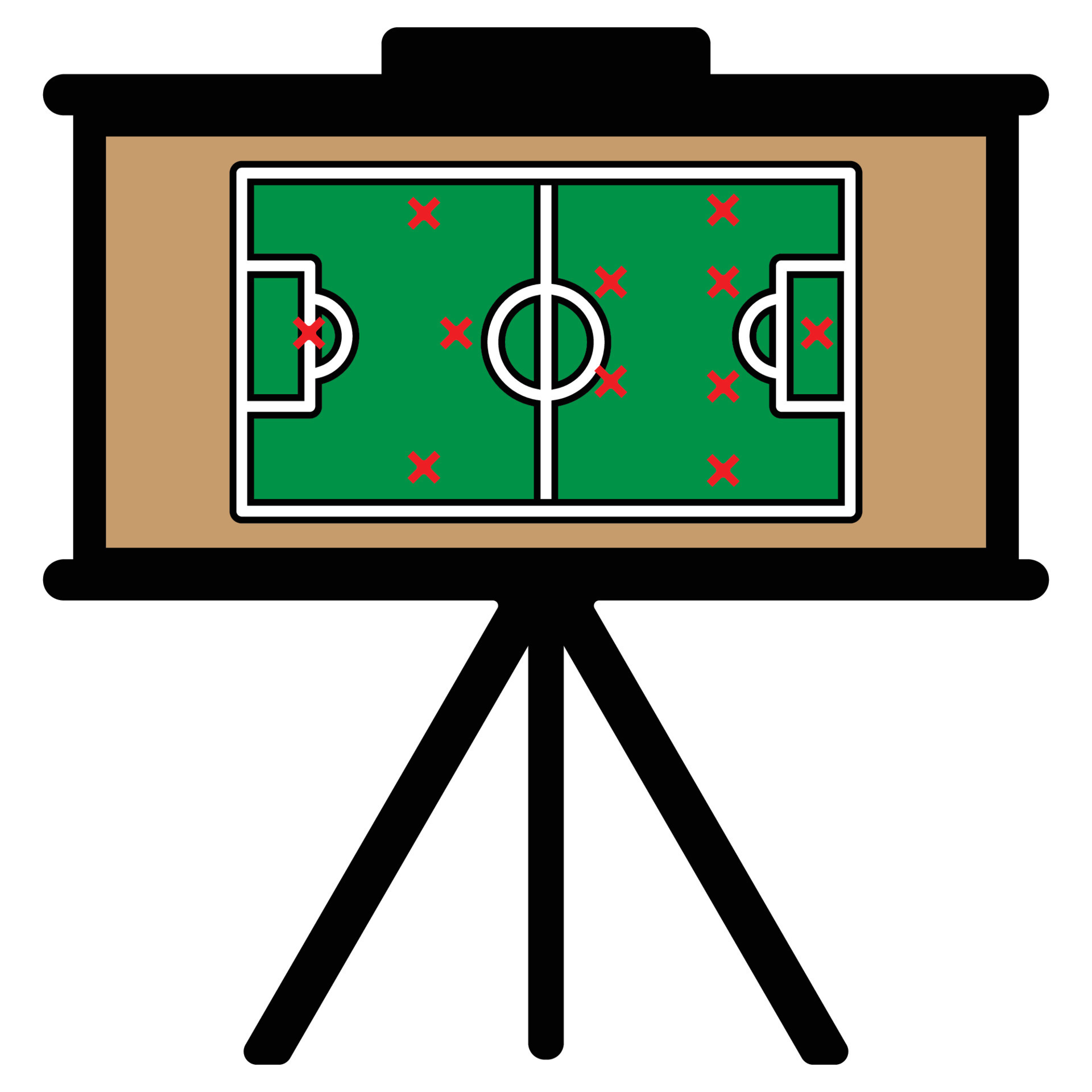 icône remplie de tableau tactique de football 16839568 Art