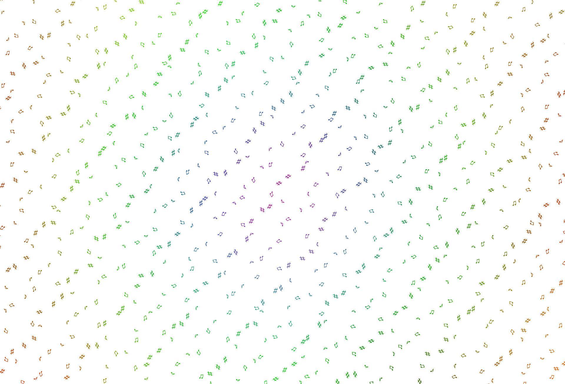 notes de musique colorées arc-en-ciel avec trompette sur fond blanc 6350540  Art vectoriel chez Vecteezy