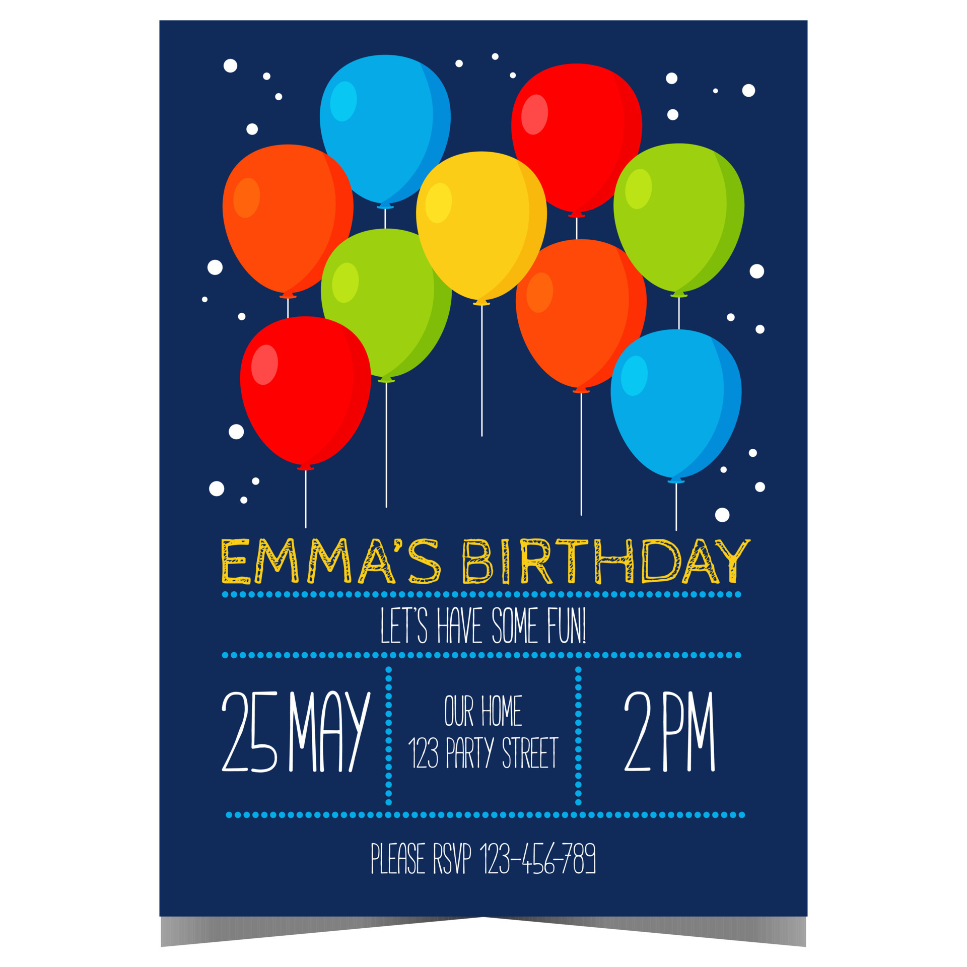 Carte d'invitation pour un anniversaire d'enfants à imprimer gratuit