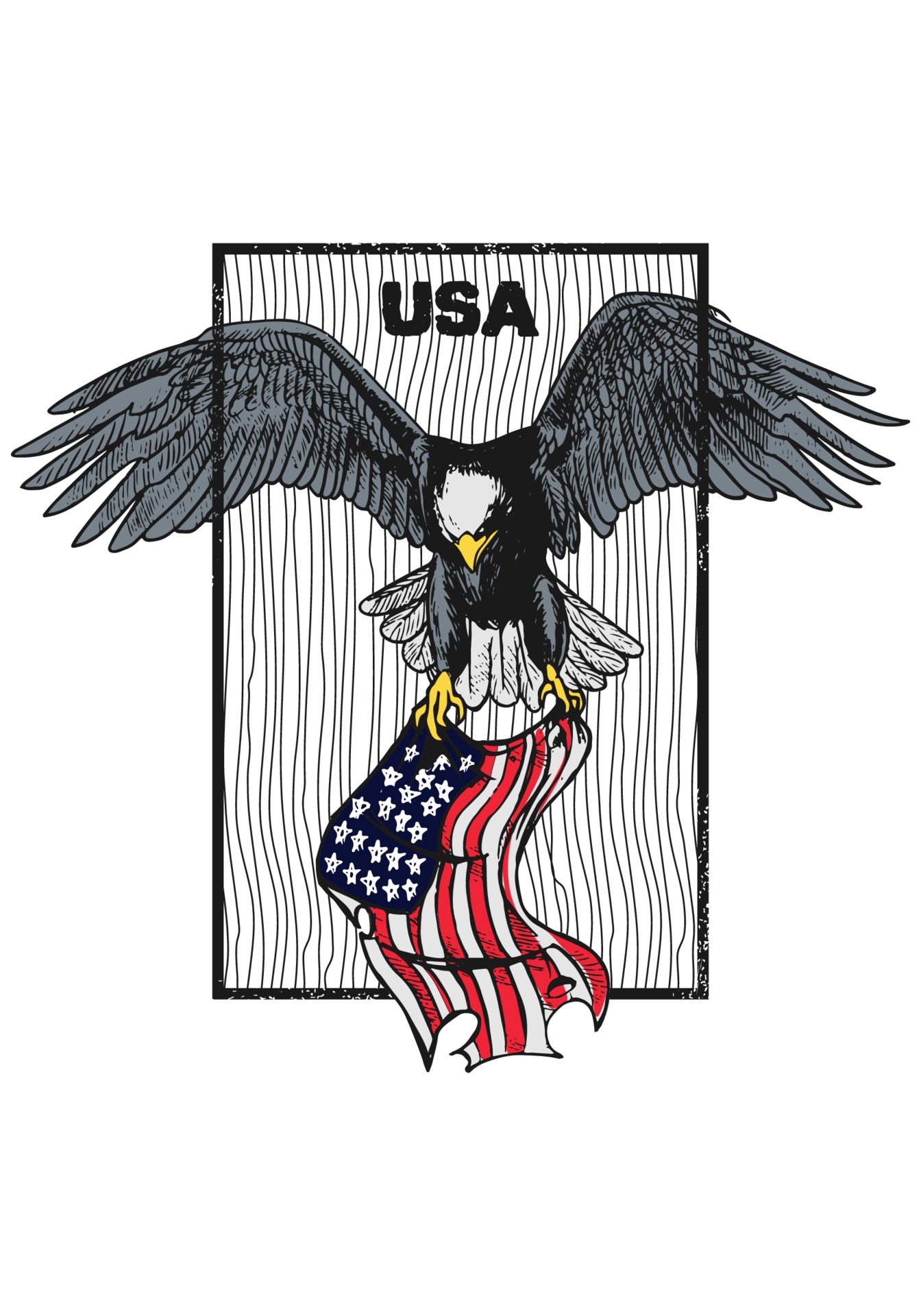 Papier peint USA - drapeau américain - Vector