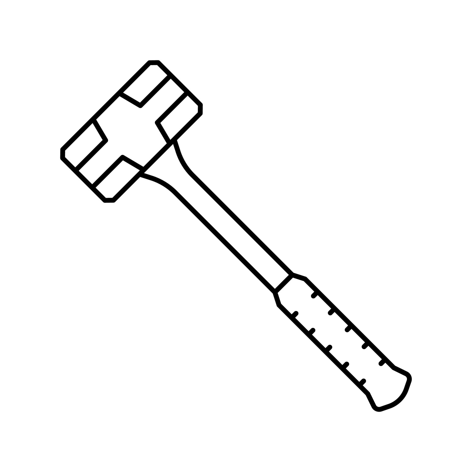 L'icône de la ligne de réparation de l'outil marteau vector illustration  19540059 Art vectoriel chez Vecteezy