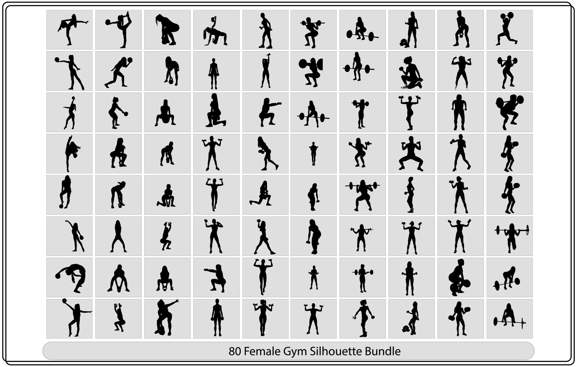 gros ensemble de vecteur silhouettes de homme et femme Faire aptitude,  sport et yoga faire des