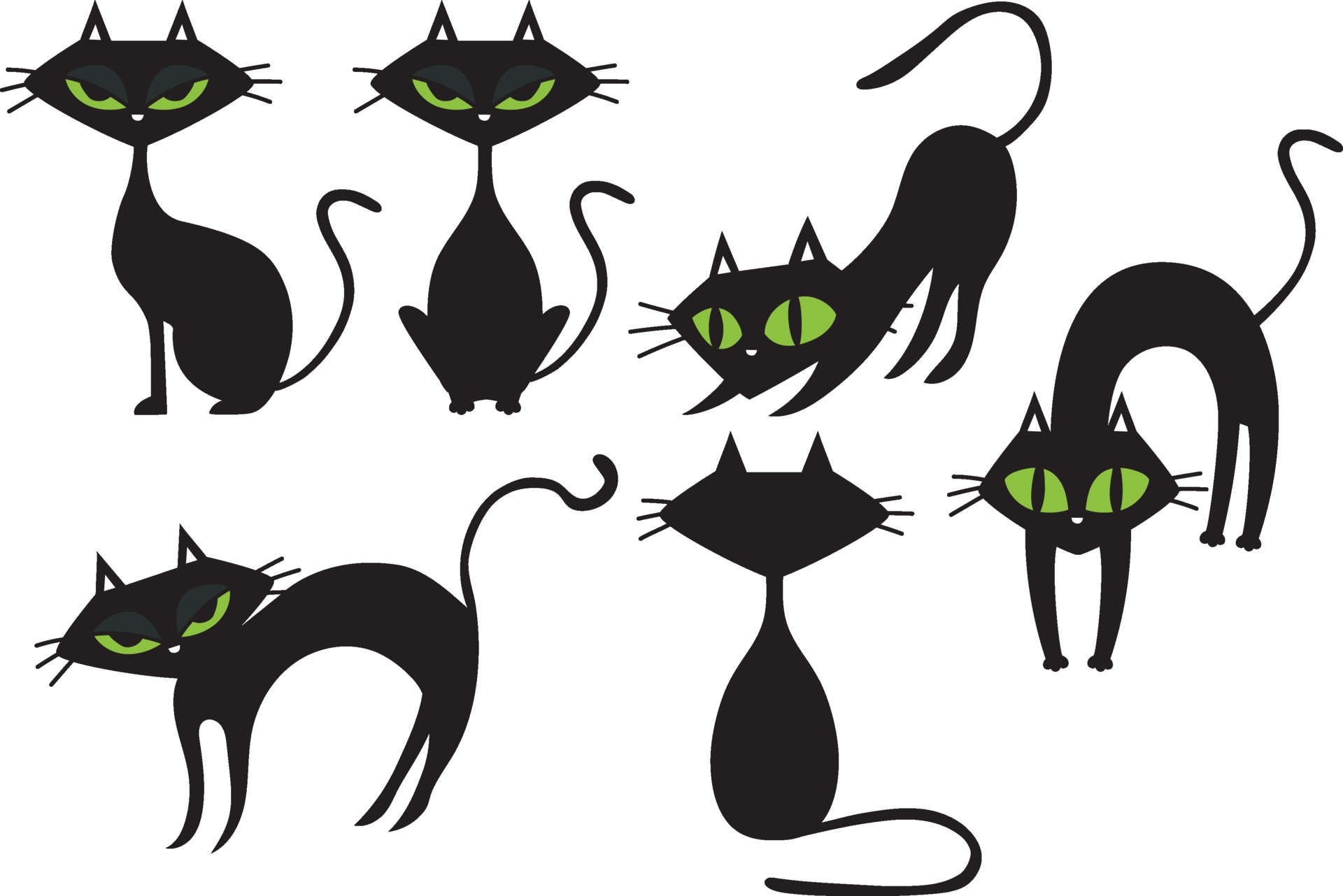 illustration de chat noir 16776270 Art vectoriel chez Vecteezy
