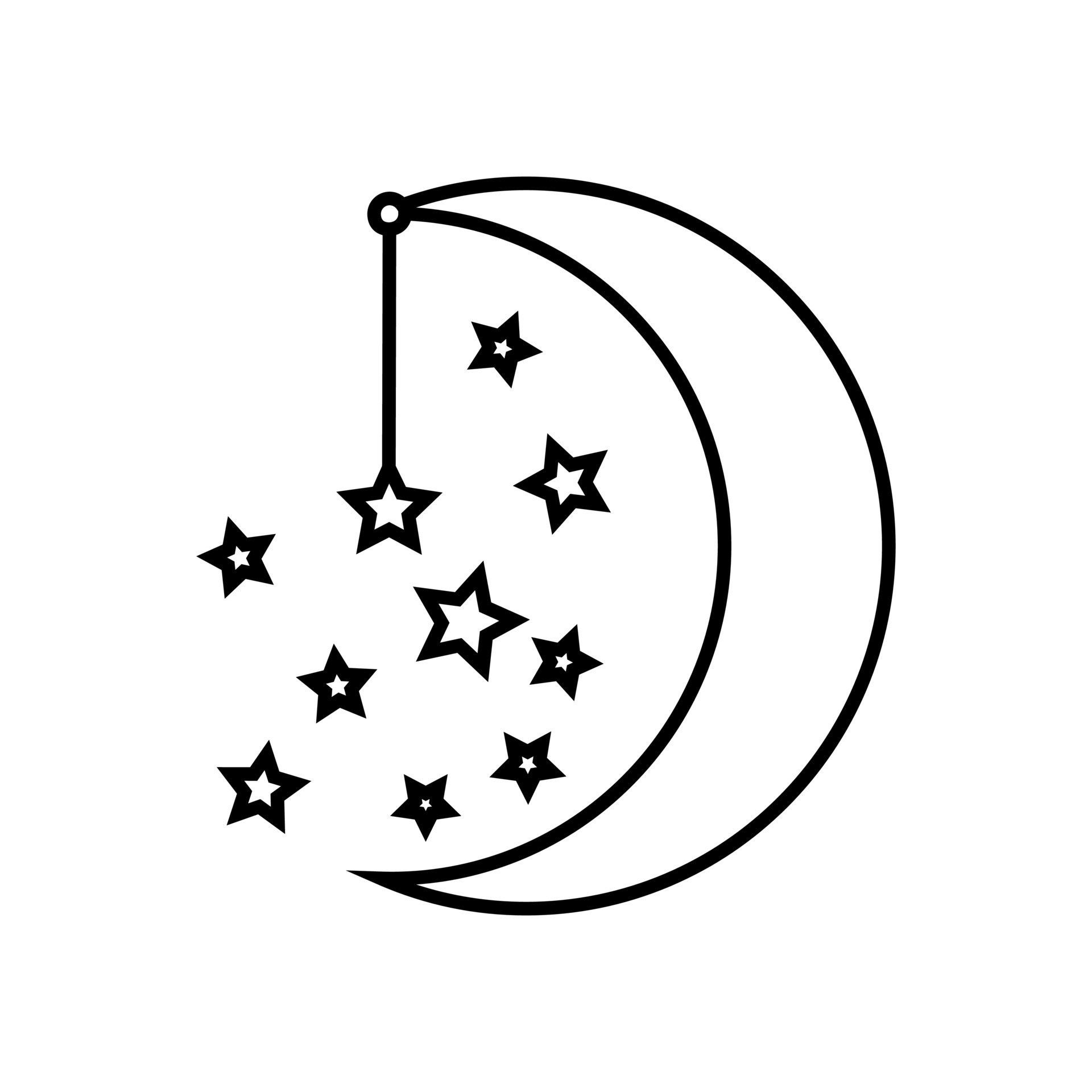 Capteur De Rêves Phases De Lune Avec Étoiles En Argent Clip Art Libres De  Droits, Svg, Vecteurs Et Illustration. Image 186472045