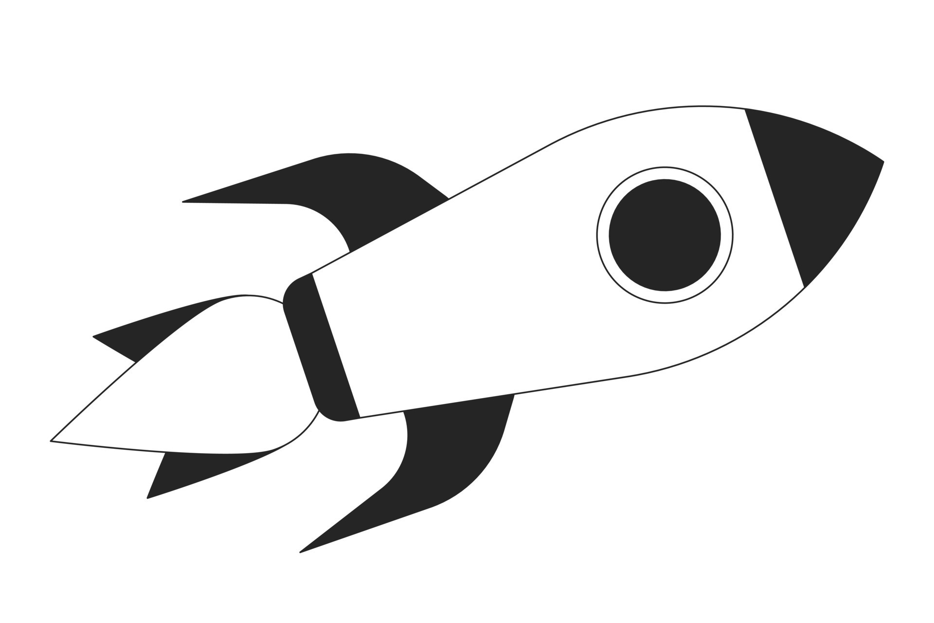 pétard fusée icône dans noir contour art. 24218225 Art vectoriel