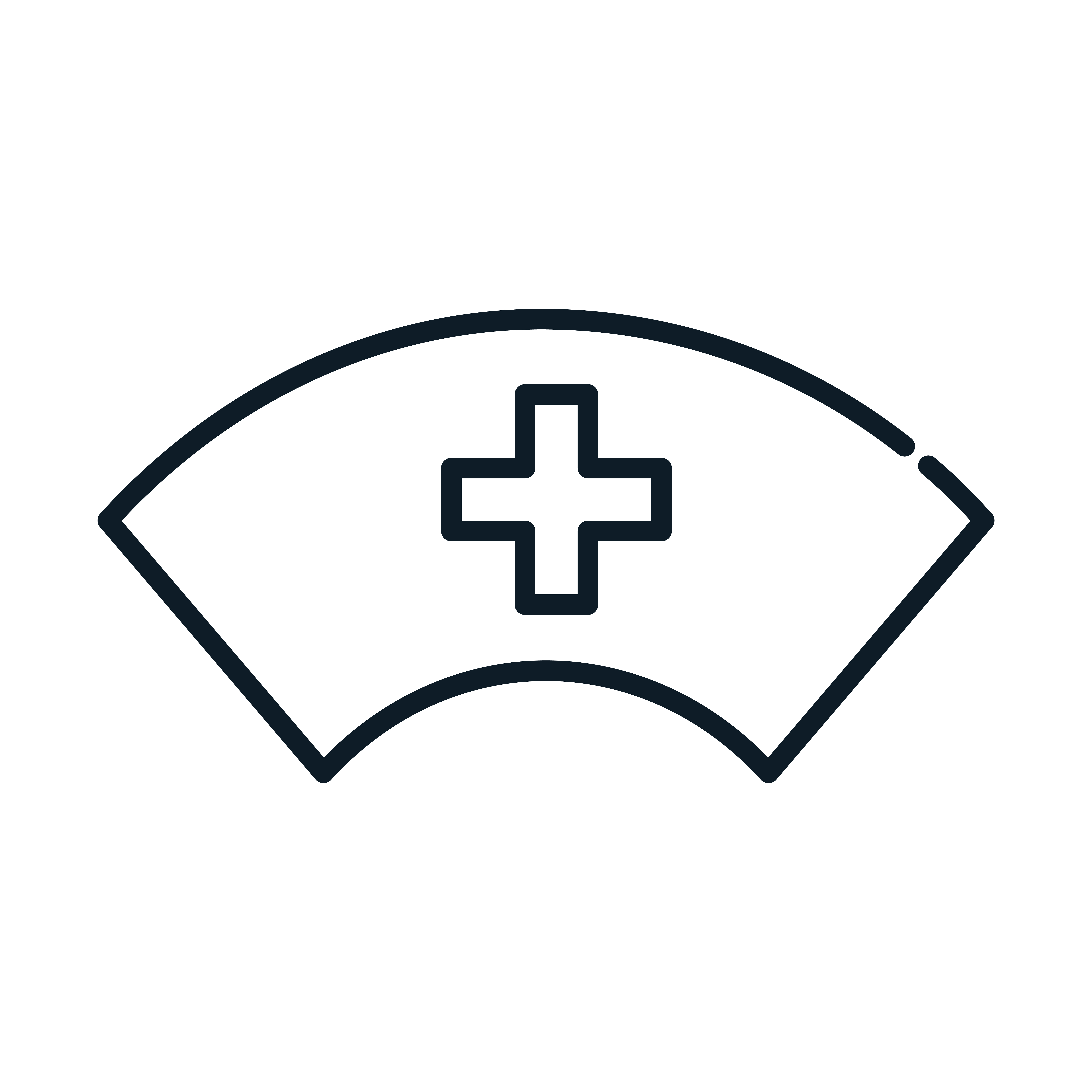icône de ligne médicale uniforme de chapeau d'infirmière de santé 2621642  Art vectoriel chez Vecteezy