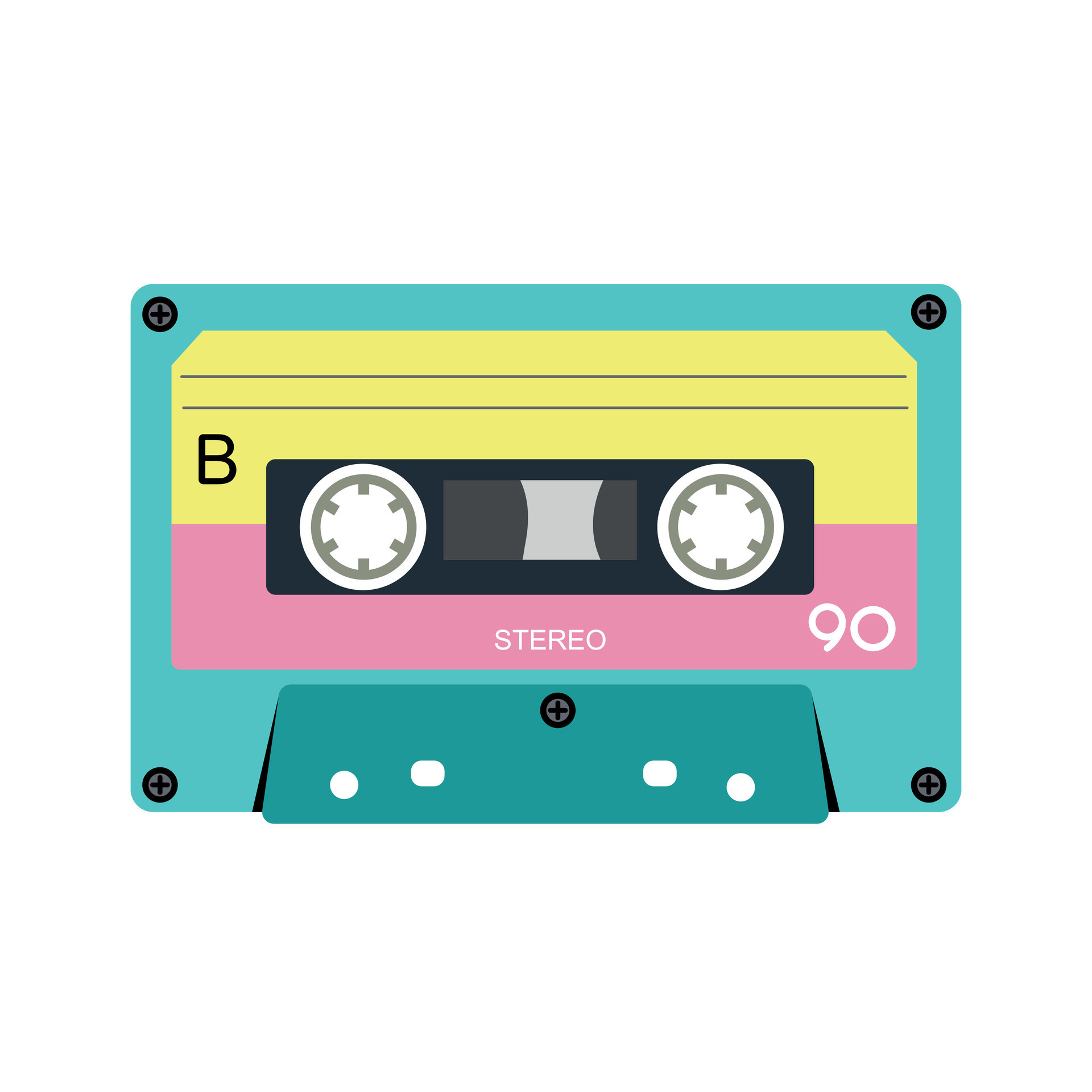 Cassette de cassettes de musique des années 80 | Poster