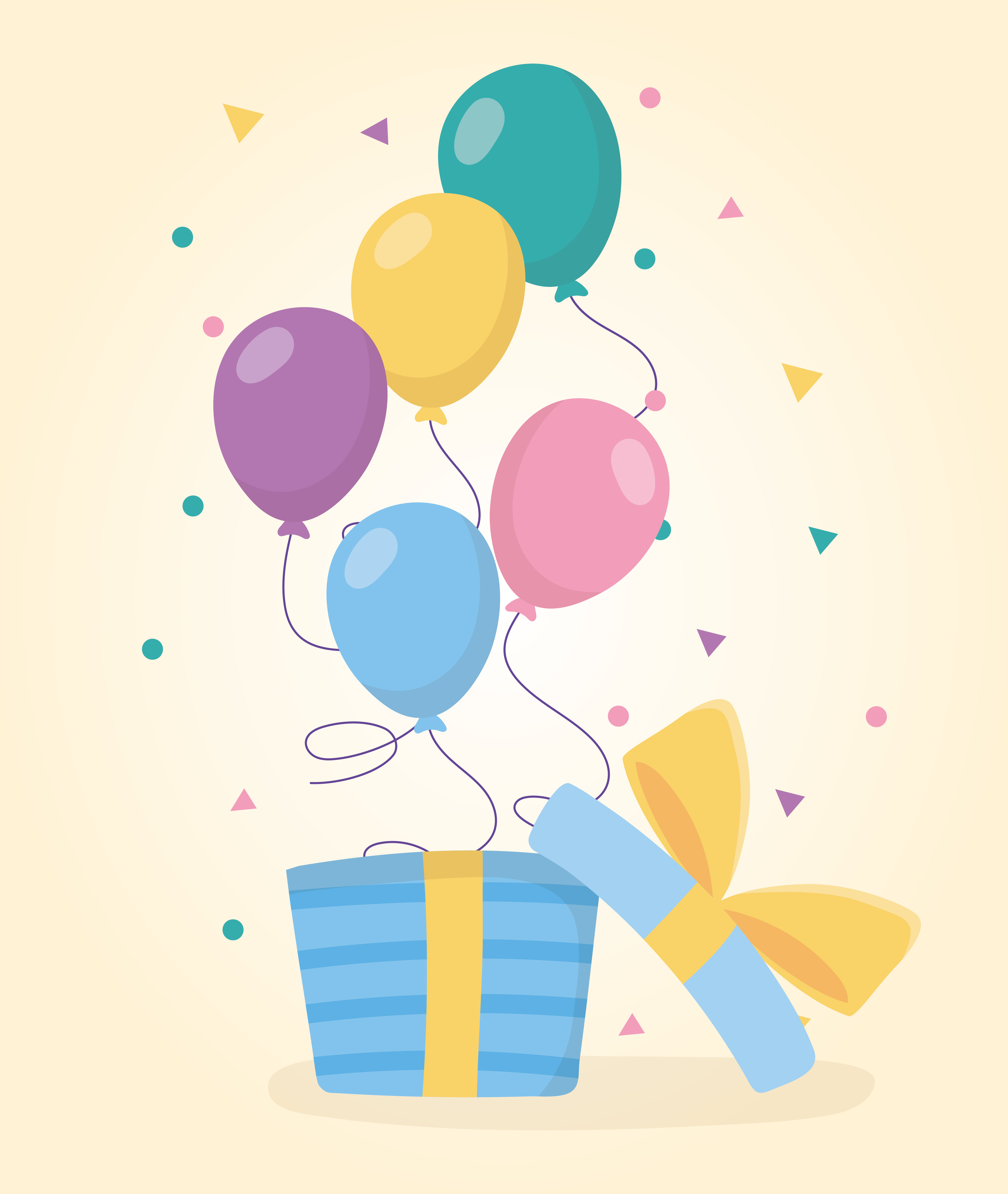 Carte double joyeux anniversaire ballons, carte à offrir - Zü boutique