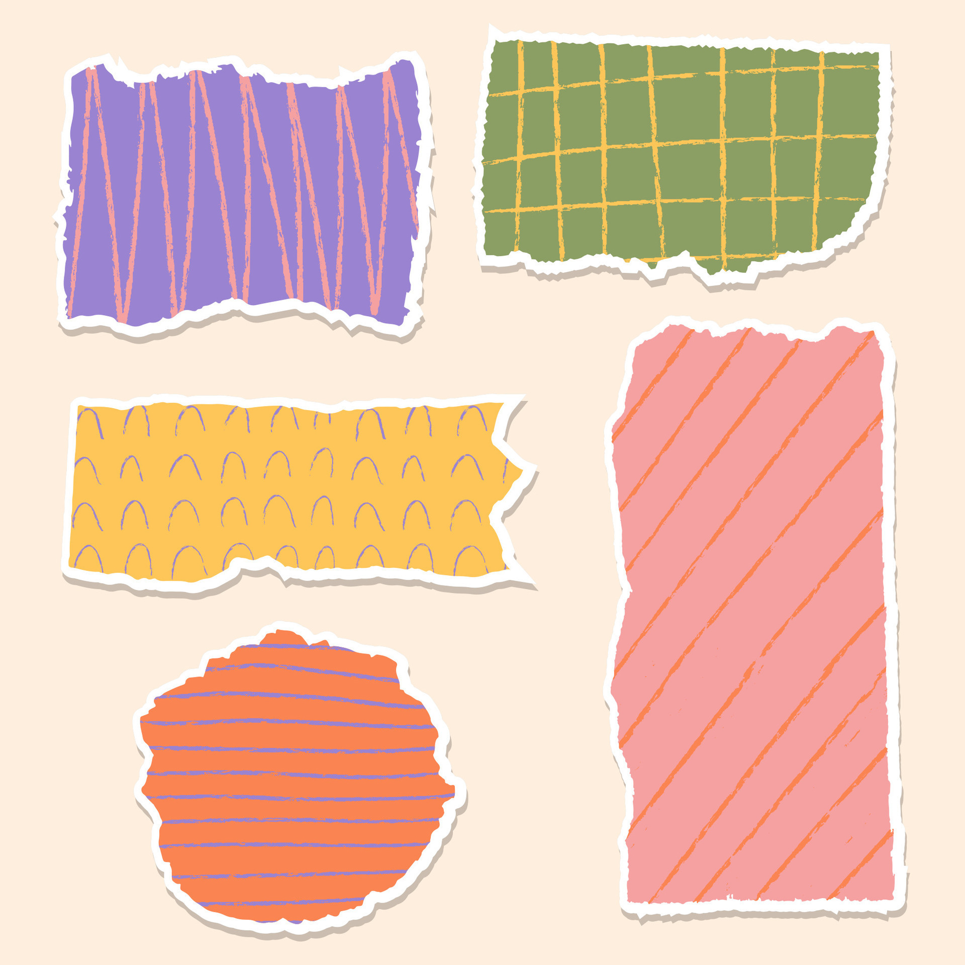 Illustration Vectorielle De Forme De Papier Déchiré Collage