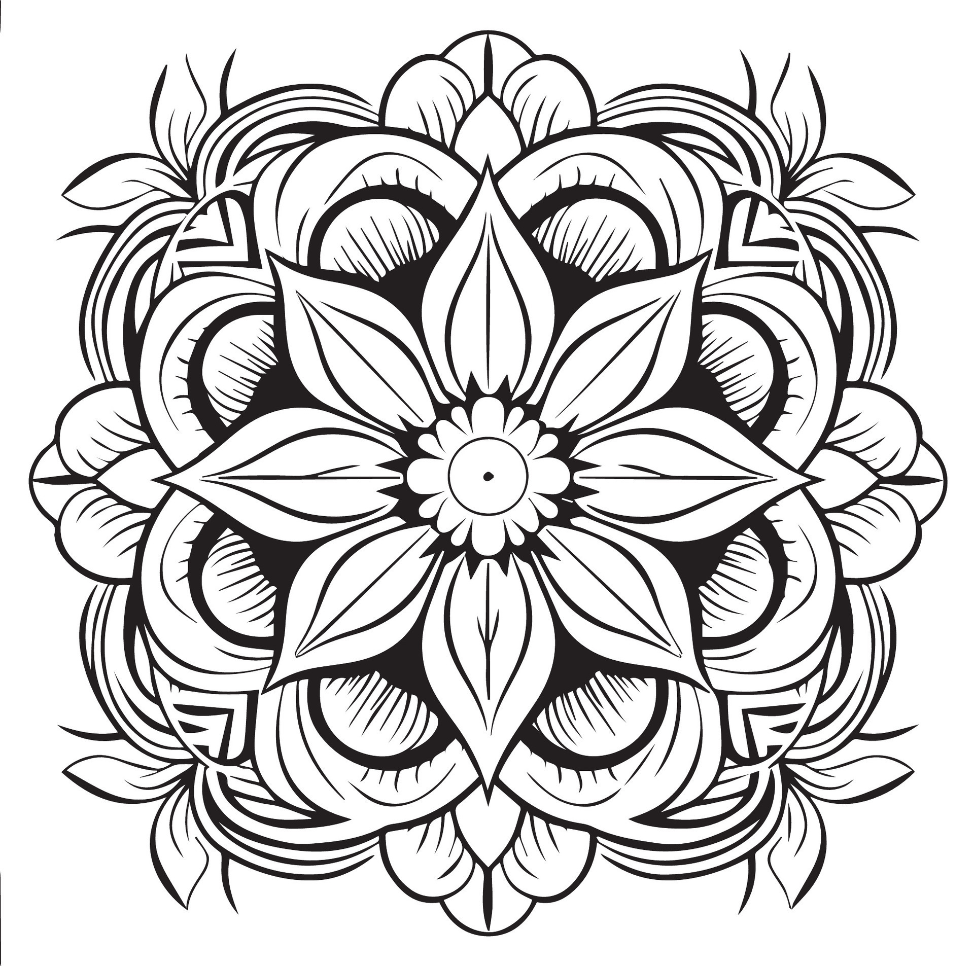 coloriage mandala pour adulte 27458912 Art vectoriel chez Vecteezy