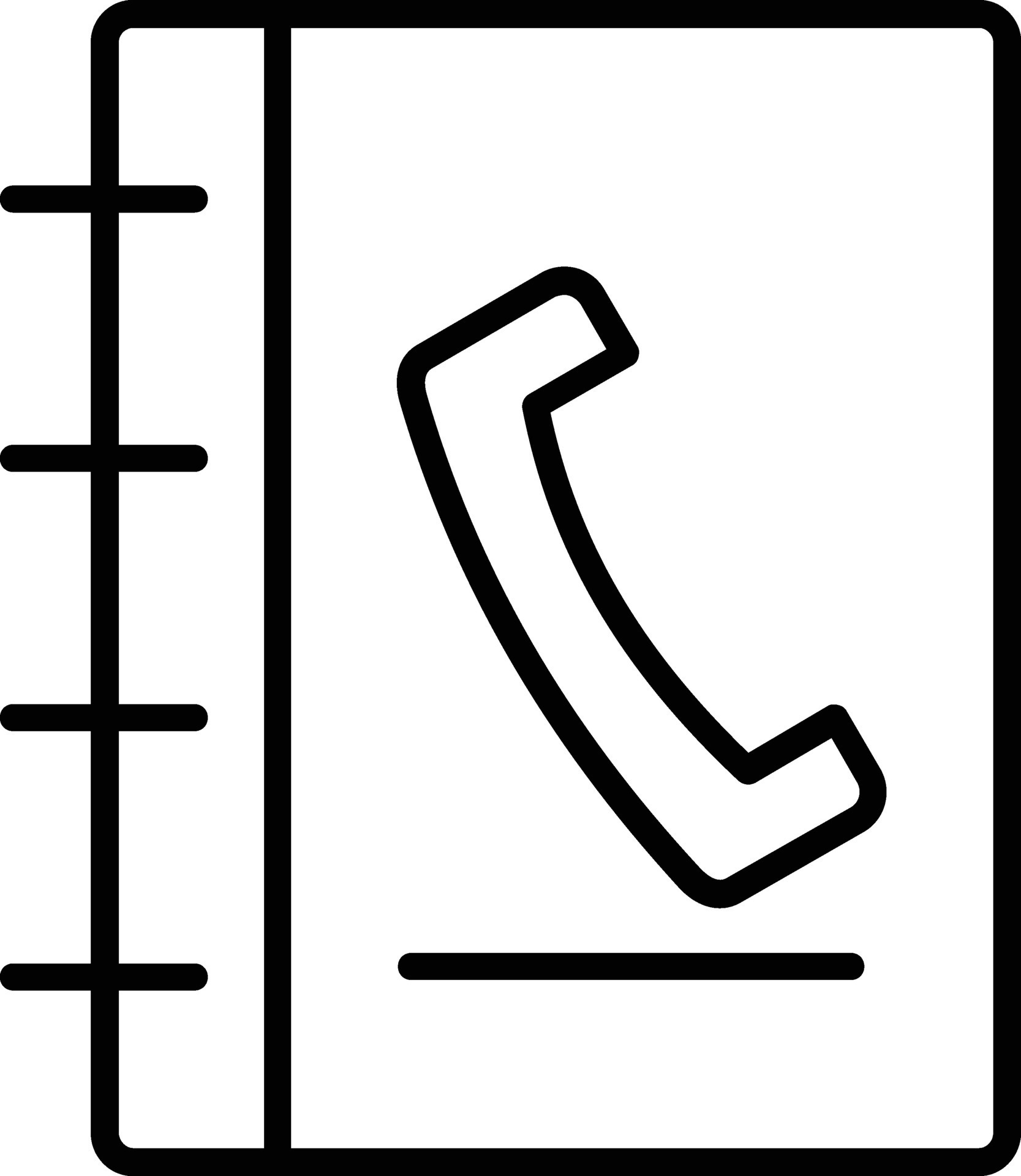 icône de ligne de répertoire téléphonique 27867409 Art vectoriel chez  Vecteezy