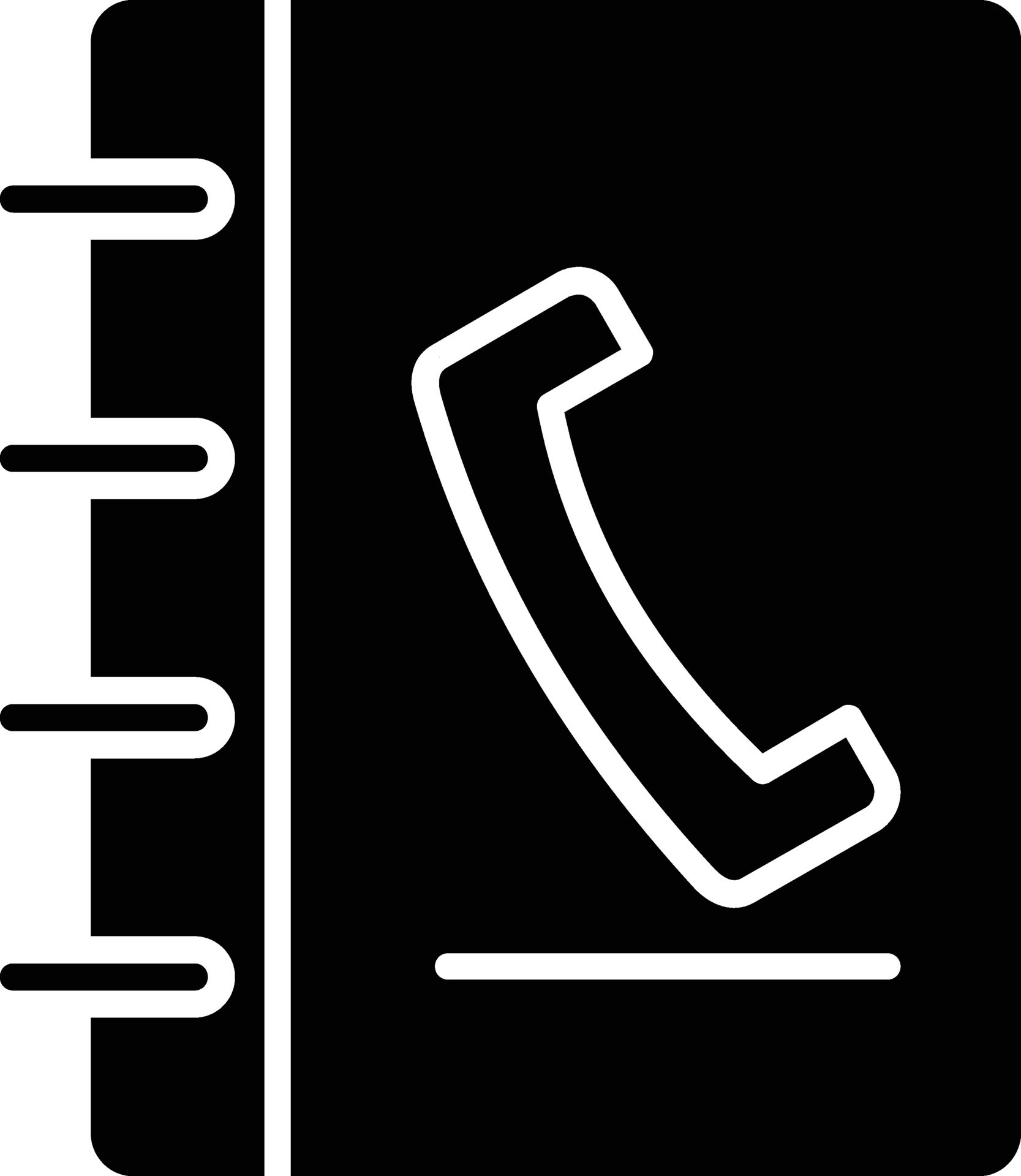 icône de glyphe de répertoire téléphonique 28188922 Art vectoriel