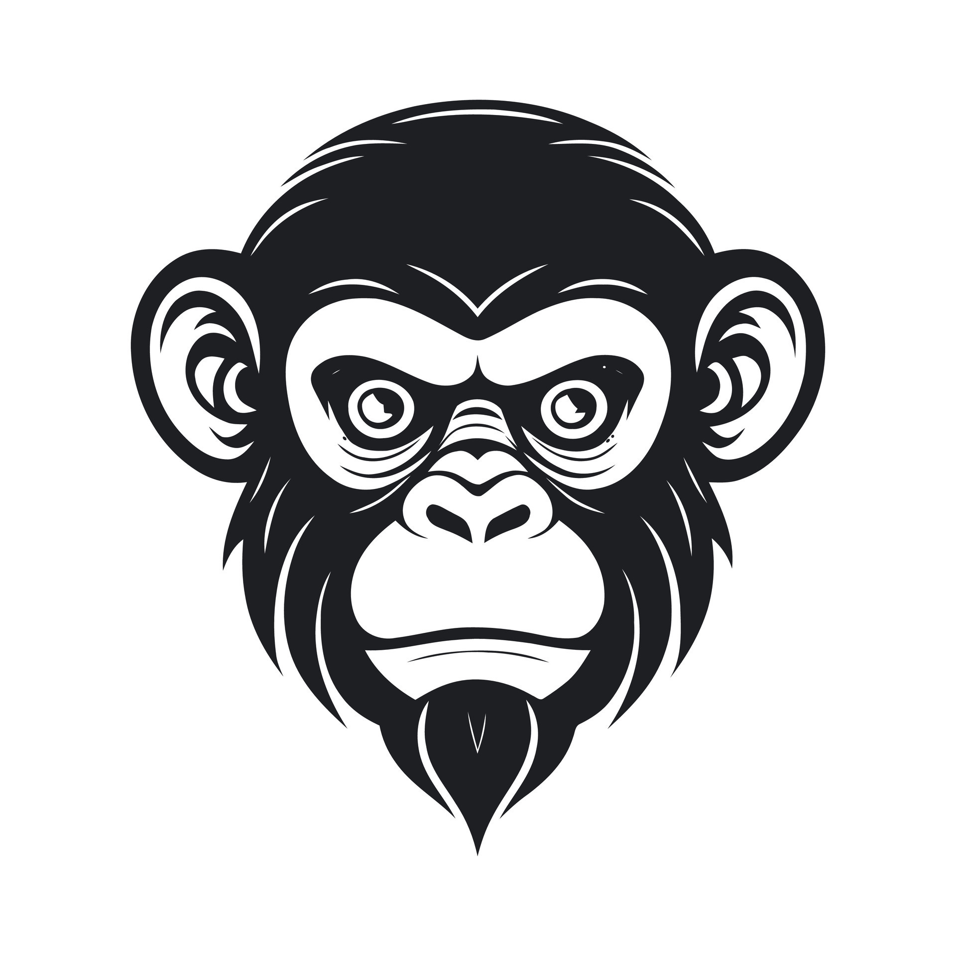 macaco vetor logotipo simples realista natureza primata África gorila sagui  chimpanzé arte desenhando ilustração selvagem animal 28335824 Vetor no  Vecteezy