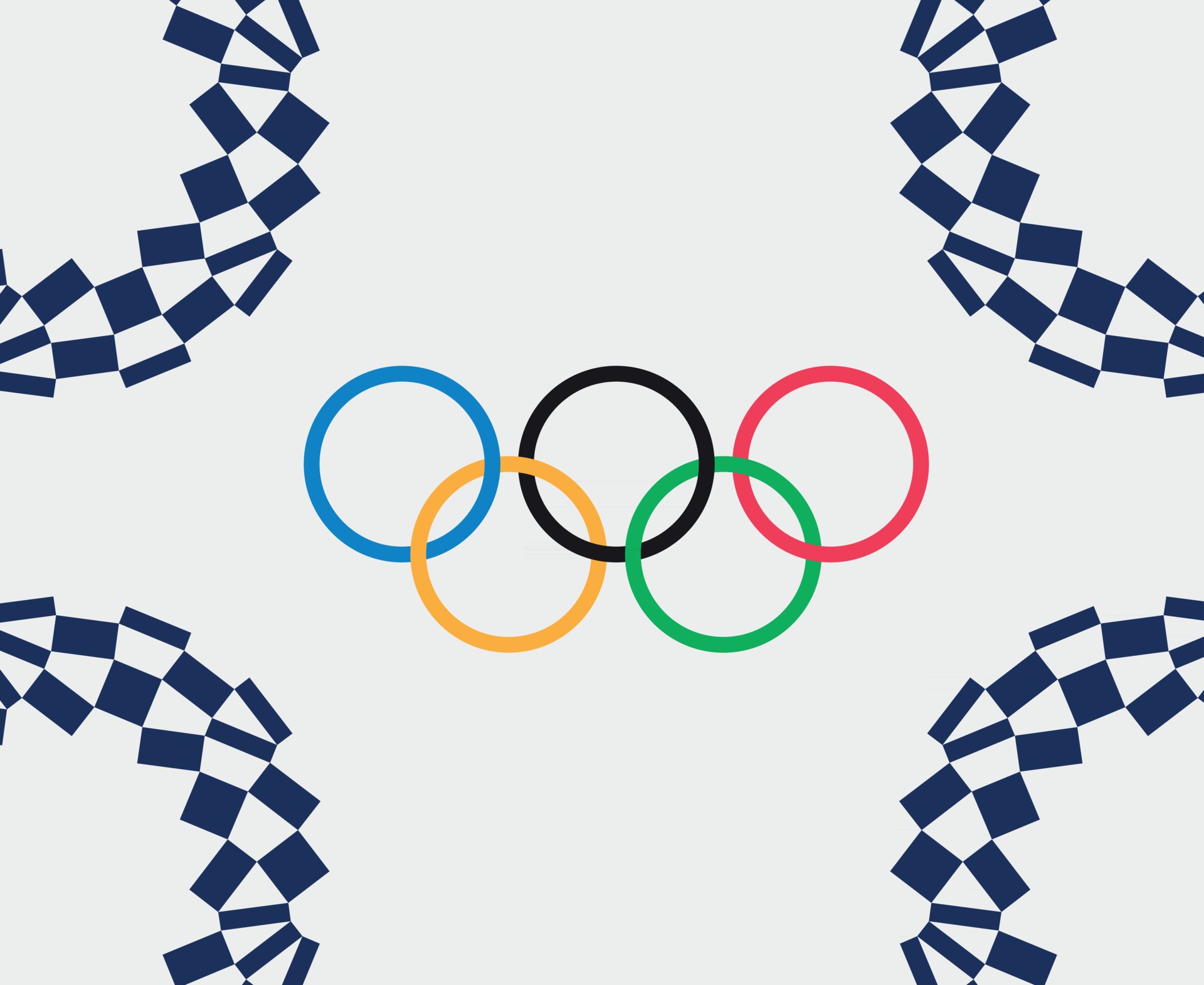 tokyo couleurs du drapeau olympique isolé sur blanc. arrière-plan des jeux  olympiques 2020. symbole de sport d'été du japon en illustration  vectorielle à plat. concept de compétition sportive. conception pour le  fond