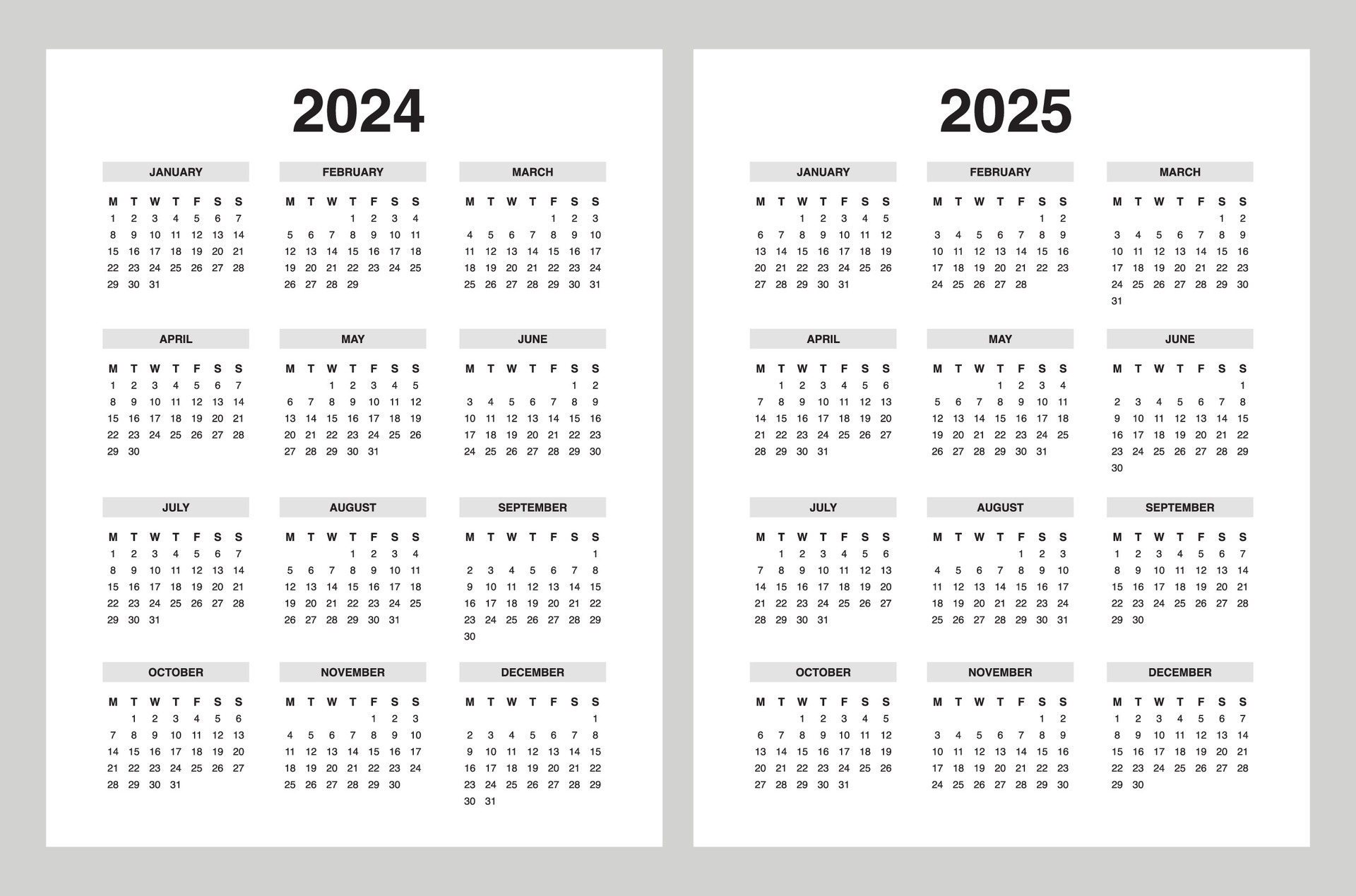 Numéro de semaine 2024-2025 : liste - dates - calendrier