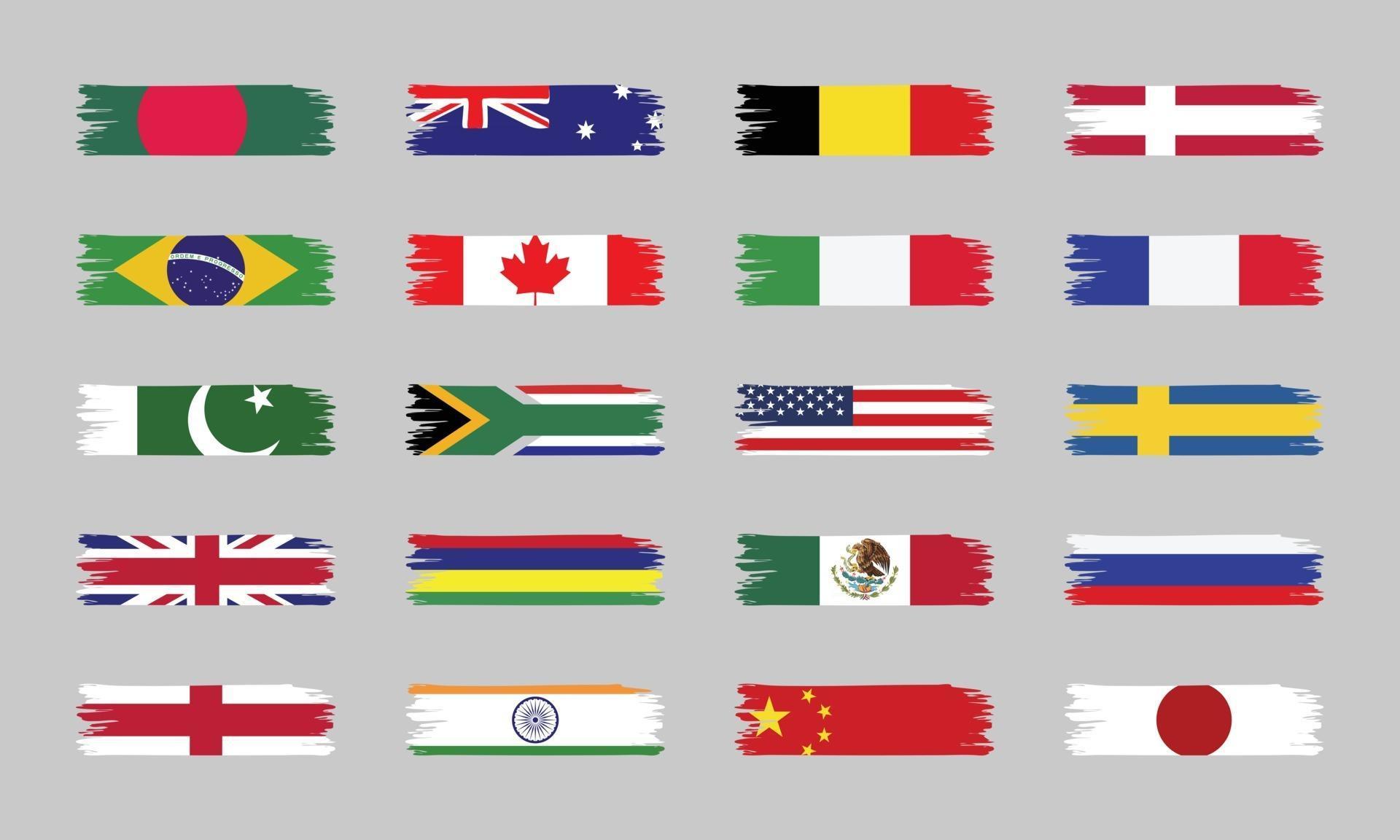 tous les drapeaux de pays 602085 Art vectoriel chez Vecteezy