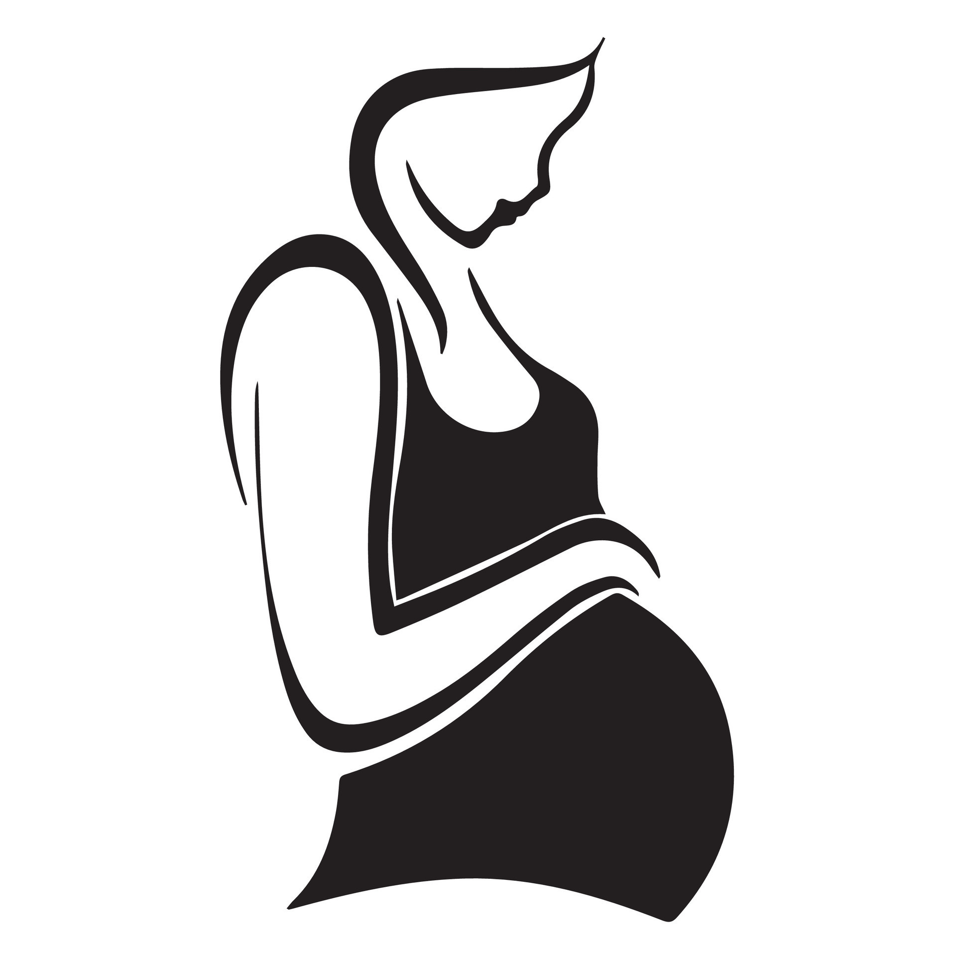 Silhouette d'une femme enceinte. Vecteur par ©ch.pchillout@gmail.com  399845066