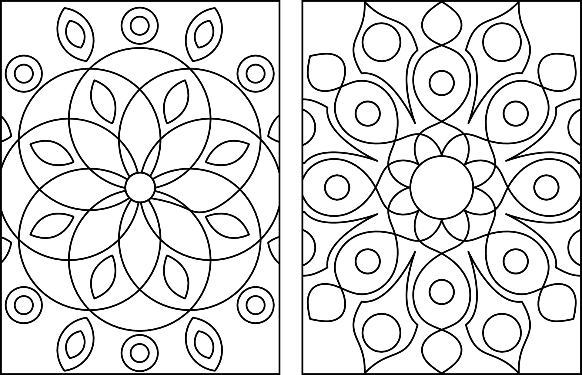 coloriage de mandala de fleurs pour adulte. feuille et fleur coloriage  4815266 Art vectoriel chez Vecteezy