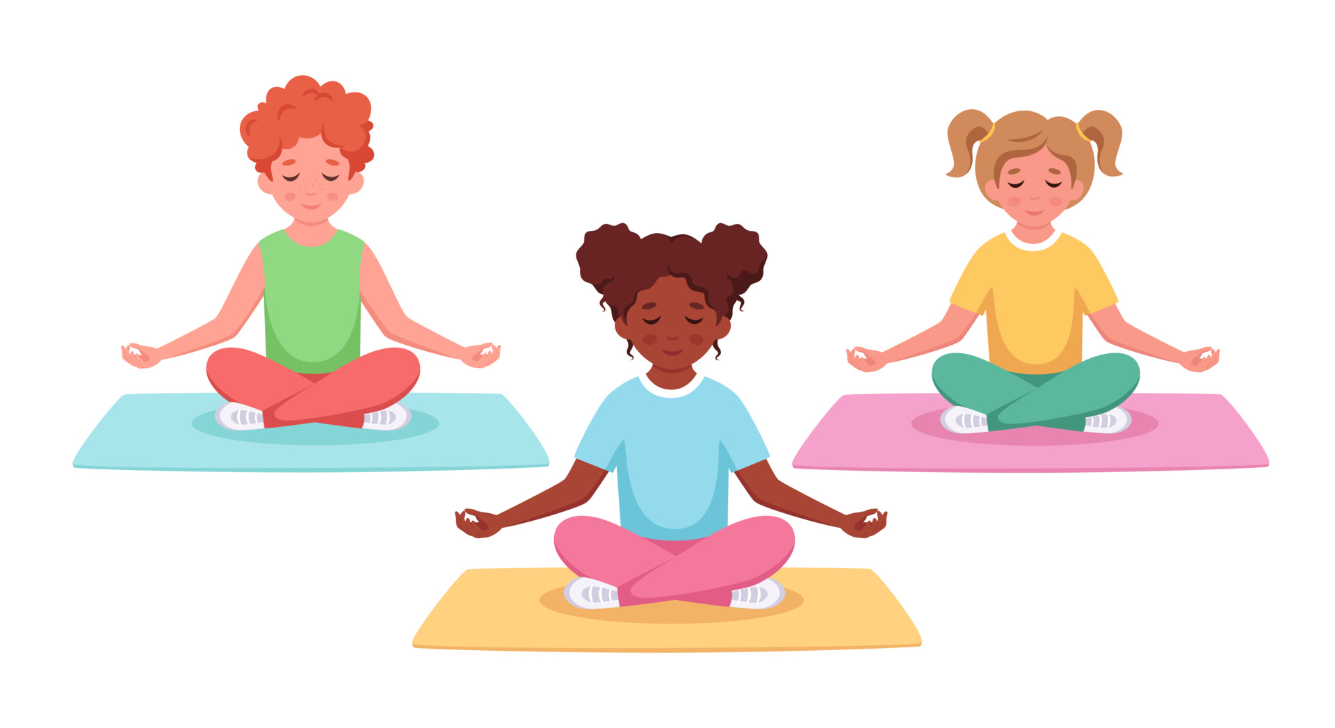 Personnages De Yoga Enfants Fitness Sport Enfants Posant Et Faisant  Gymnastique Yoga Exercices Vecteur Illustrations Vecteurs libres de droits  et plus d'images vectorielles de Enfant - iStock