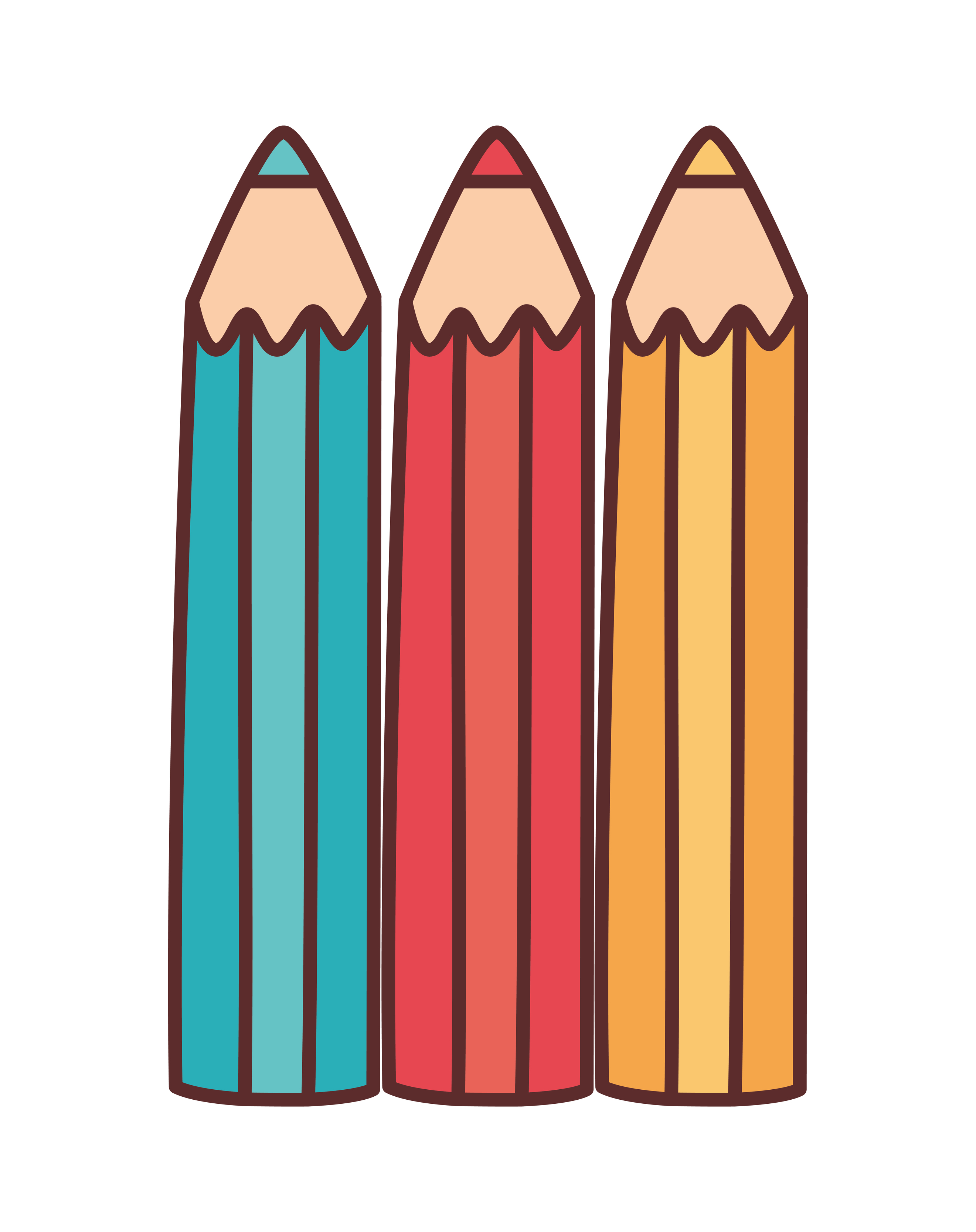 icône de trois crayons 4074000 Art vectoriel chez Vecteezy