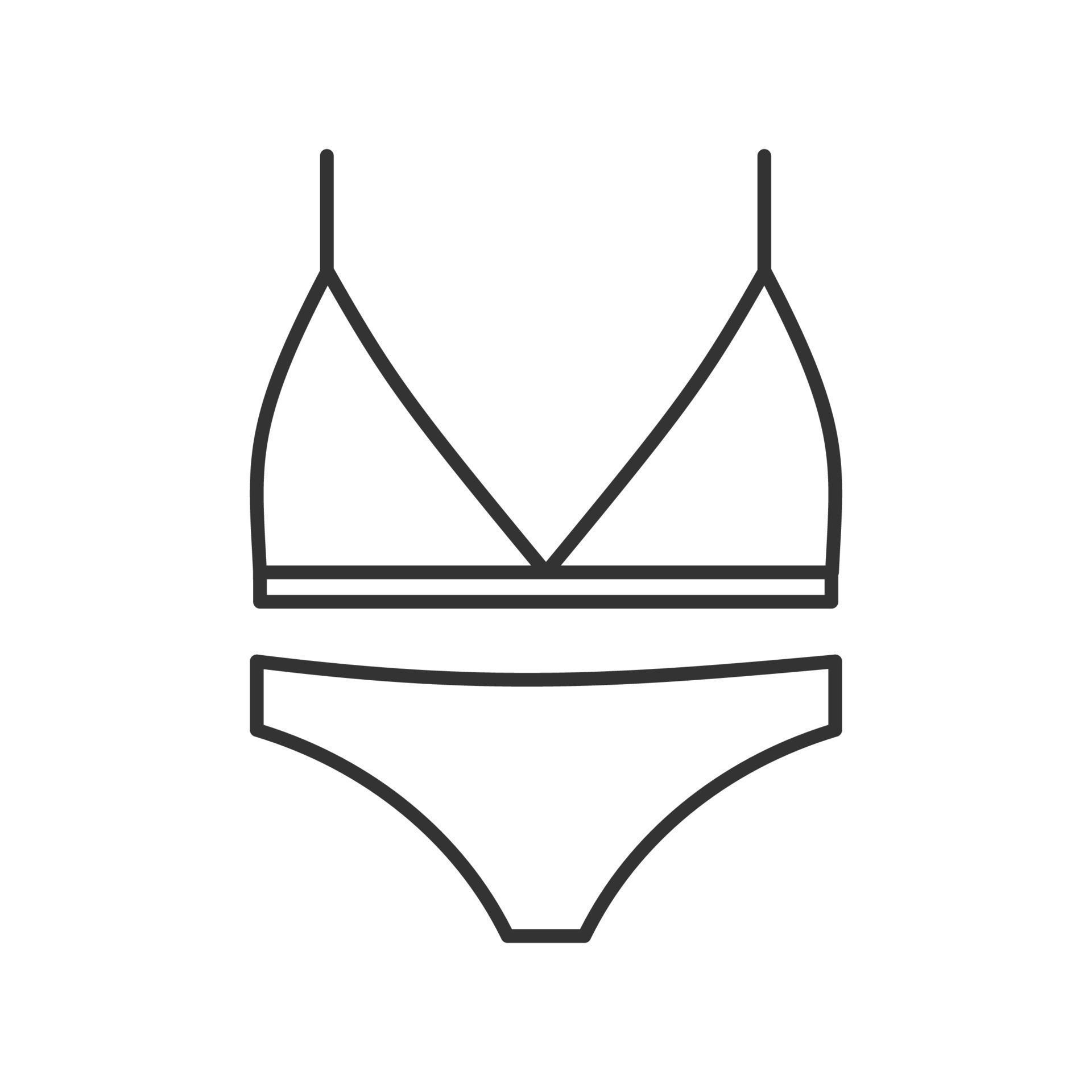 Icône De Sous-vêtements Sur Le Cintre. Icône De Vêtements. Icône De  Soutien-gorge Underthings Illustration de Vecteur - Illustration du  positionnement, bikini: 185821023