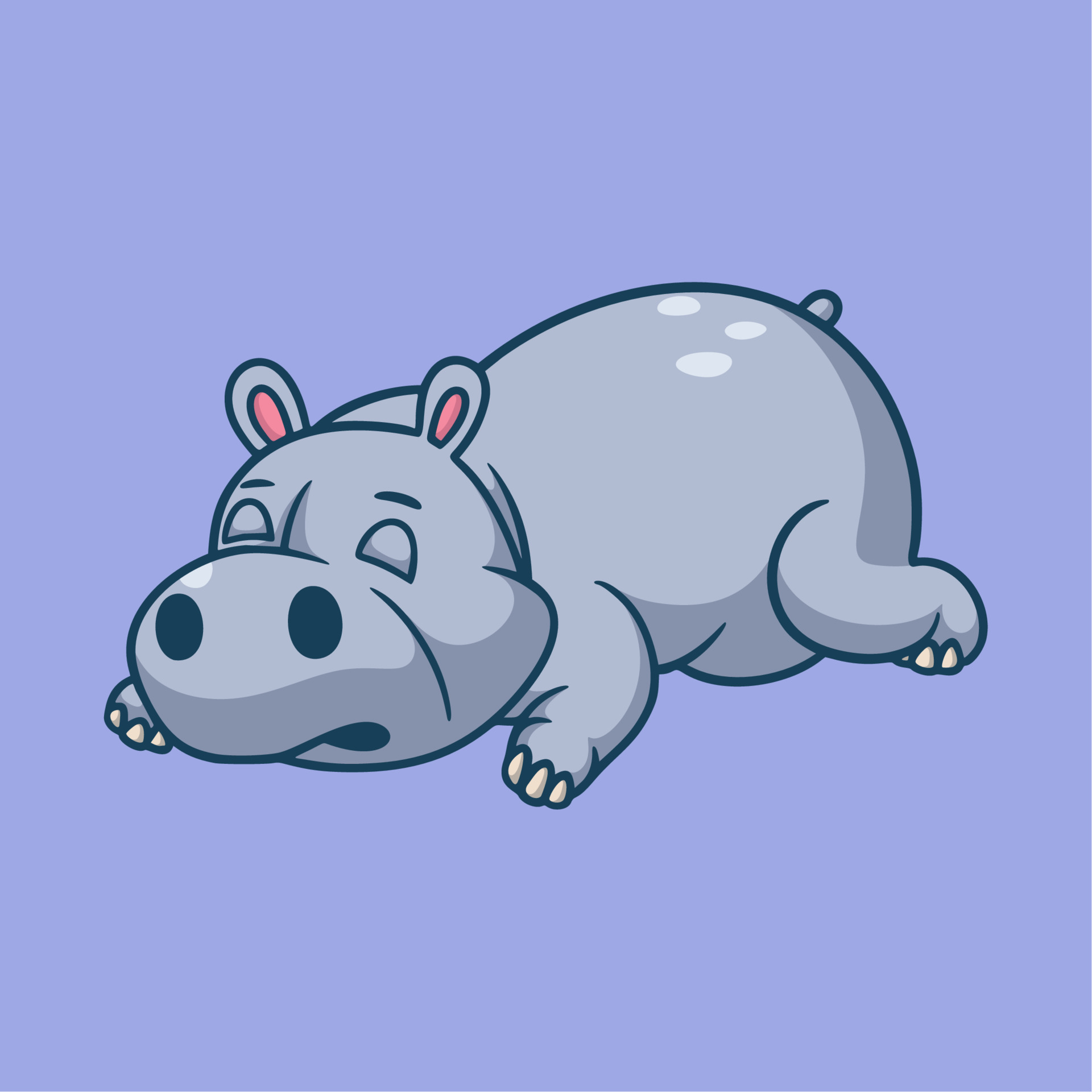 hippopotame dessin animé mascotte drôles vecteur sourire bonheur rigolo  mignons design plat cool 11637954 Art vectoriel chez Vecteezy