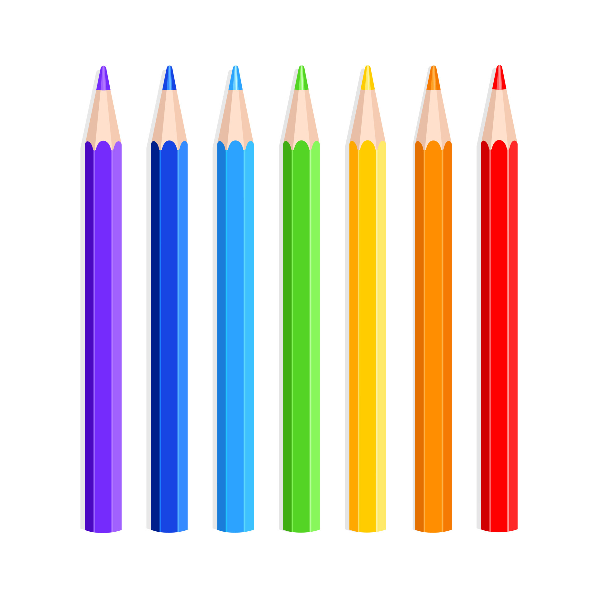 un ensemble de crayons de couleur. illustration vectorielle sur