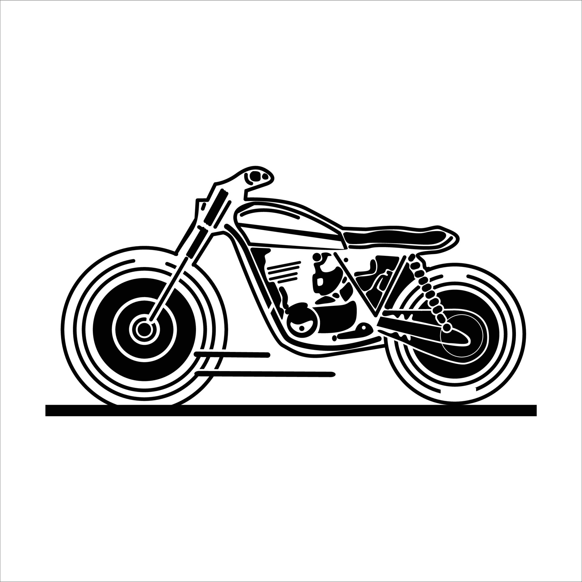 Moto vintage avec des ailes sur fond blanc 539075 Art vectoriel chez  Vecteezy