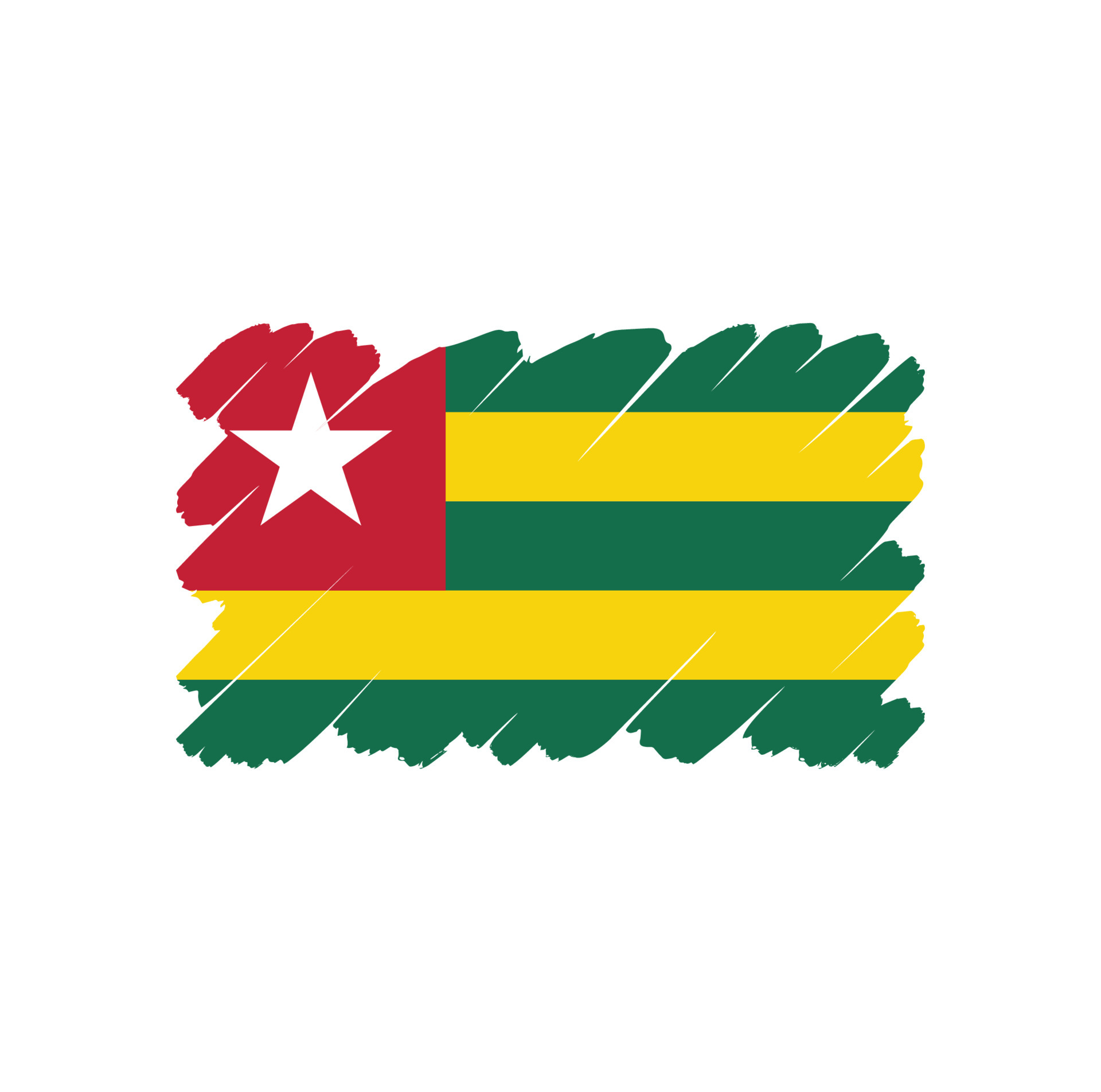 Drapeau vectoriel du Togo. Dimensions précises : image vectorielle