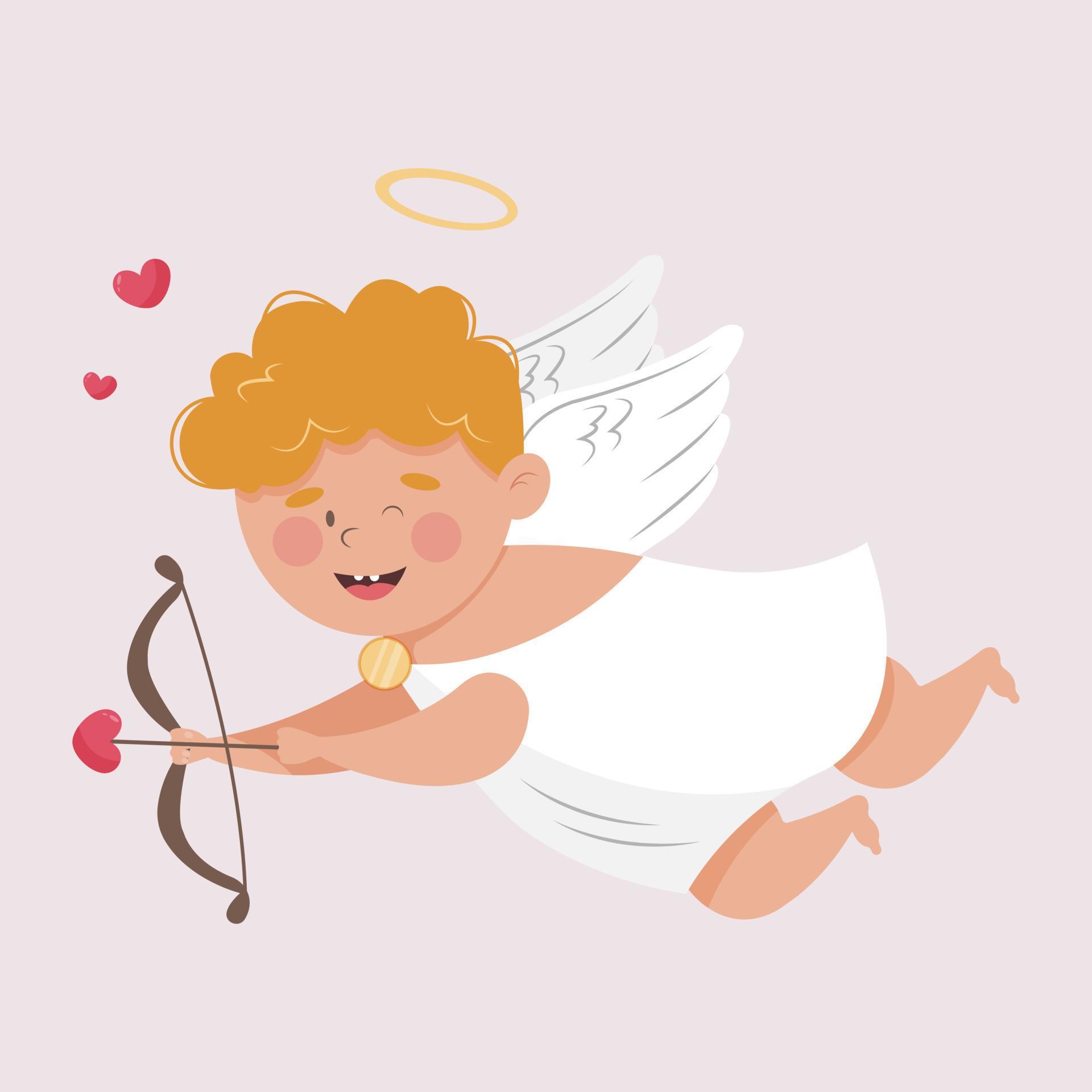 Dessin De Cupidon Adorable Avec La Flèche Visante Ou De Tir D'arc  D'isolement Sur Le Fond Blanc Dieu De L'amour Romantique, Passi  Illustration de Vecteur - Illustration du décoratif, dieu: 114054747