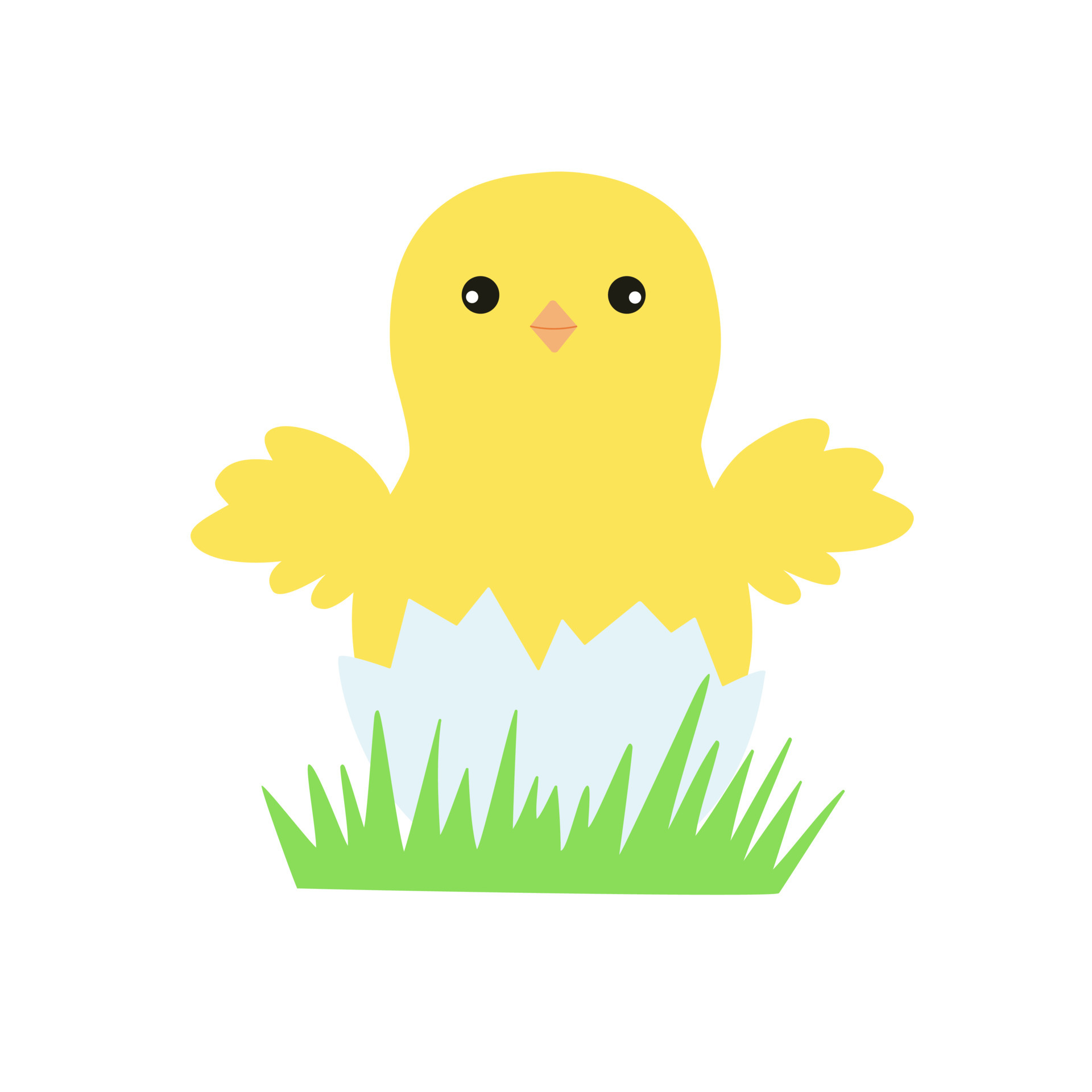 Petit canard mignon Pâques clipart Illustration.PnG et.JPG