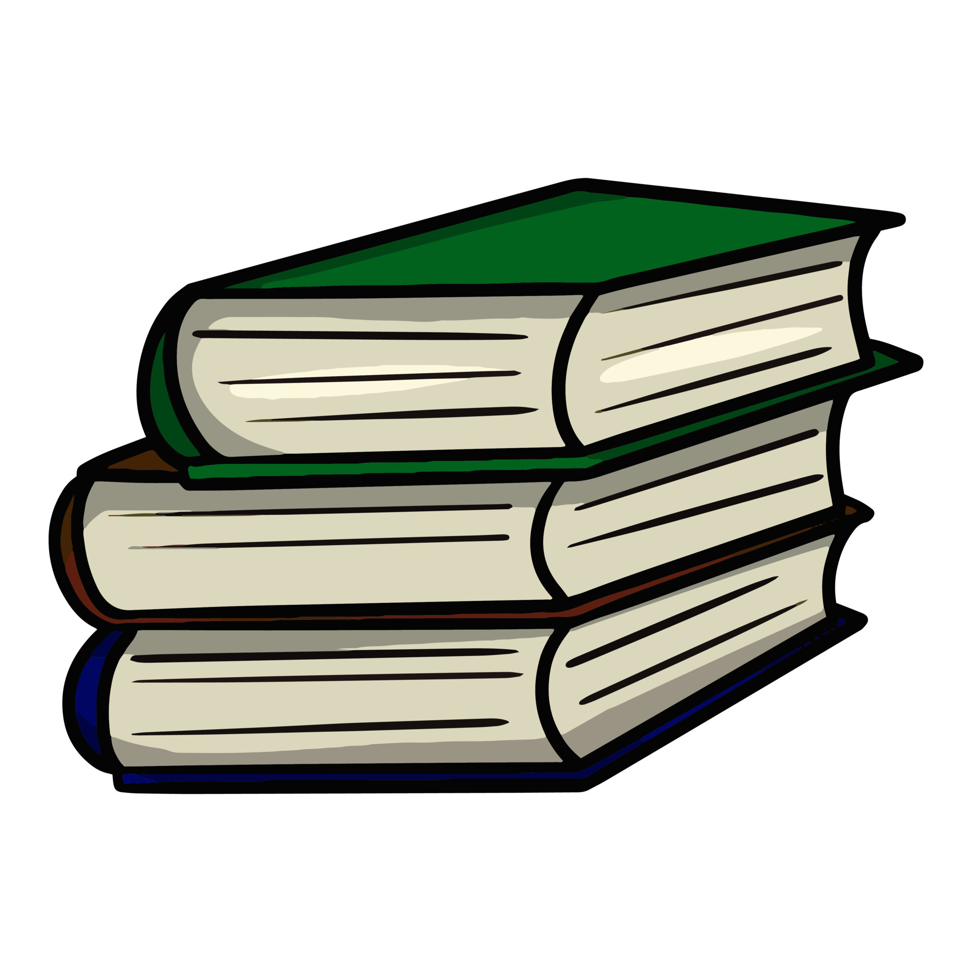 une petite pile de livres épais fermés, livres de bibliothèque,  illustration vectorielle sur fond blanc 7517454 Art vectoriel chez Vecteezy