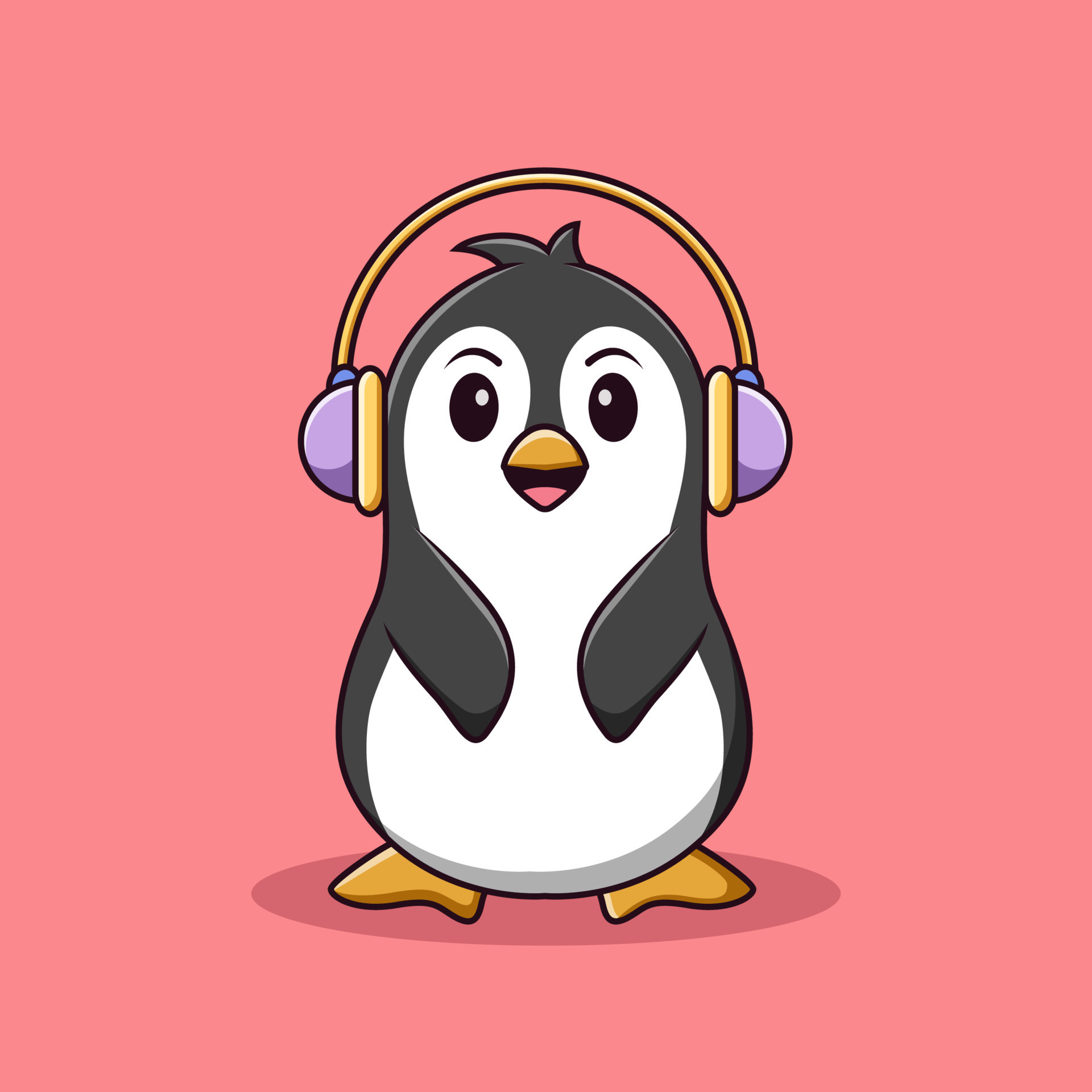 Pinguin De Dessin Animé Illustration Vectorielle D'un Pingouin De Dessin  Animé