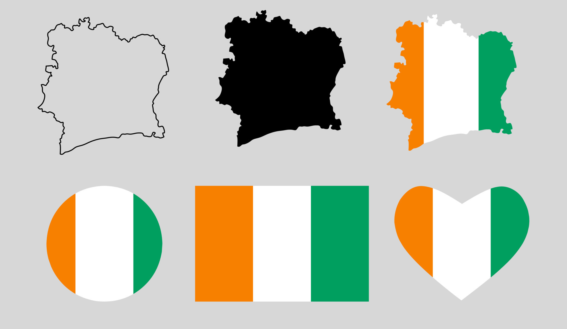 drapeau national de la côte d'ivoire 2828106 Art vectoriel chez