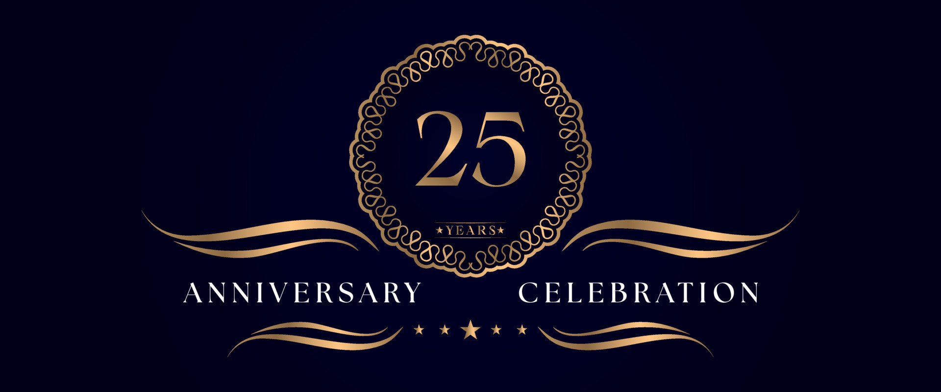 25 ans de célébration du logo : image vectorielle de stock (libre de  droits) 519273583