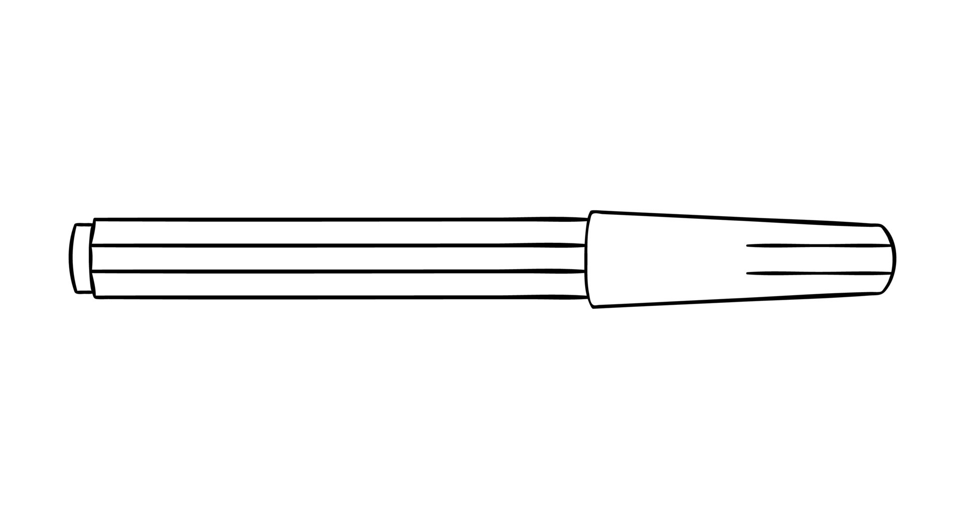 icône de ligne de feutre. papeterie de couleur vectorielle, matériel  d'écriture, fournitures de bureau ou scolaires isolés sur fond blanc. style  de bande dessinée 8019460 Art vectoriel chez Vecteezy